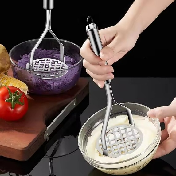 Stainless Steel Manual Potato Press Kitchen Tool Potato Masher Home Food Grater