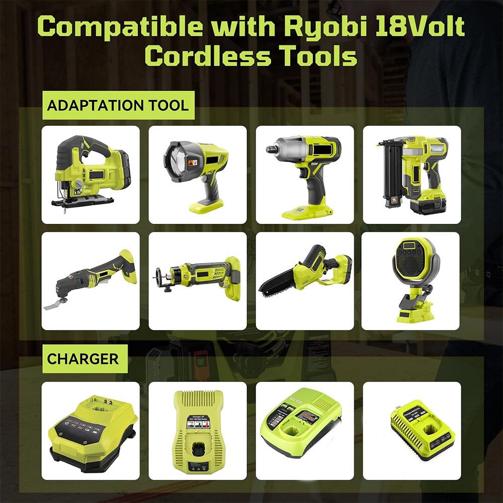 9.0AH For RYOBI P108 18V High Capacity Battery 18Volt Lithium-Ion One+ Plus P109