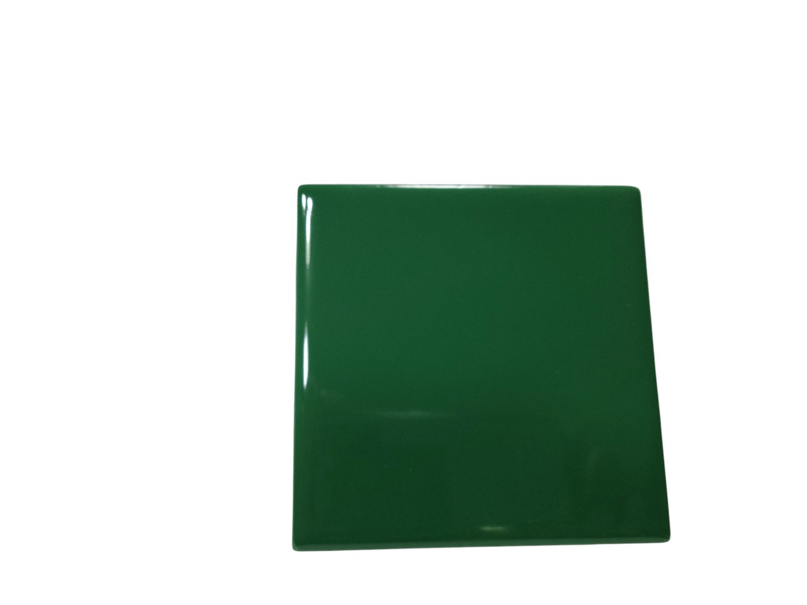 Emerald Green Ceramic Tile 4.25 inch Subway Square Vintage Mid Century Modern