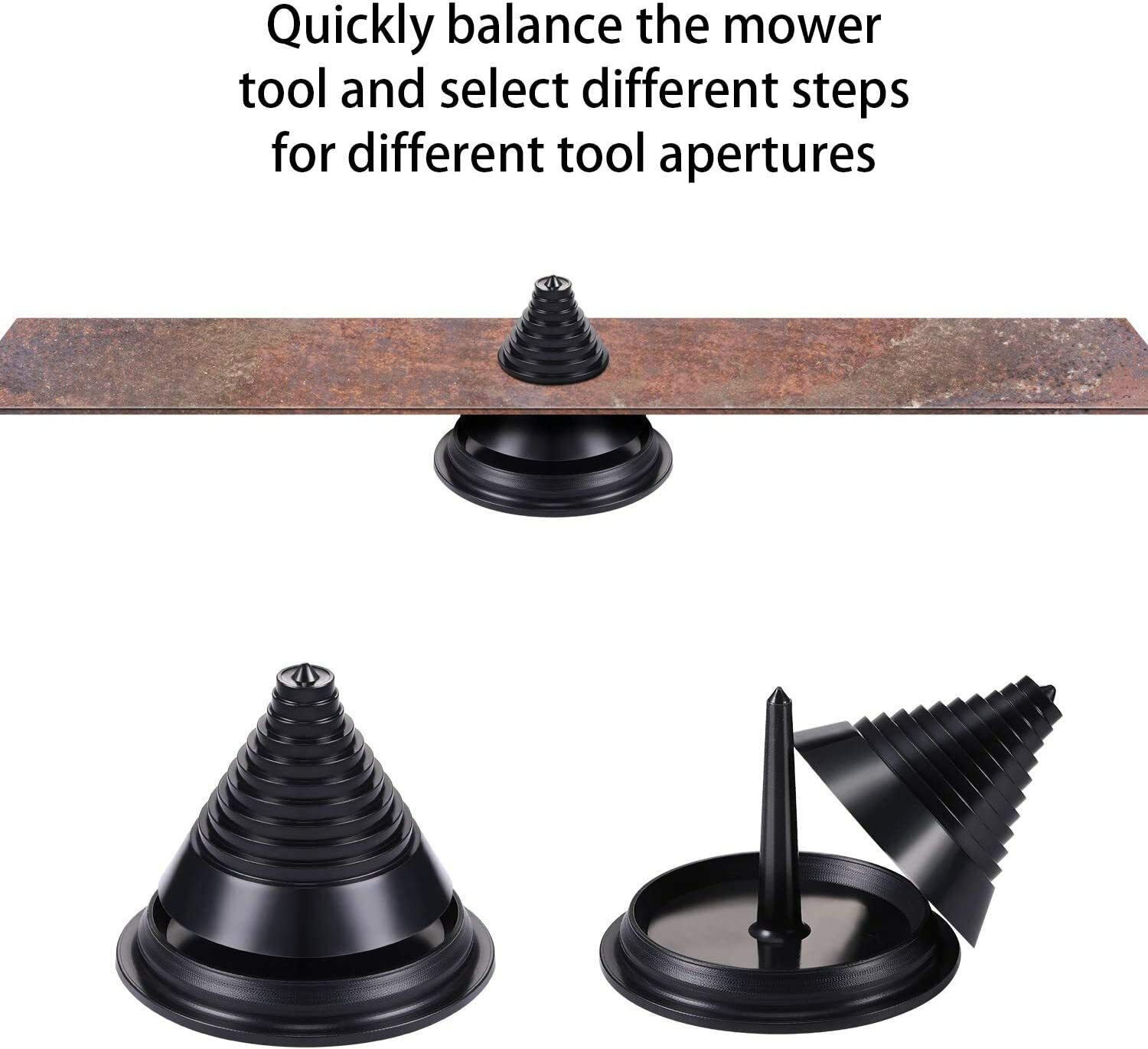 5PCS Lawn Mower Blade Sharpener Balancer Kit for Drill Grinder Stone Garden Tool