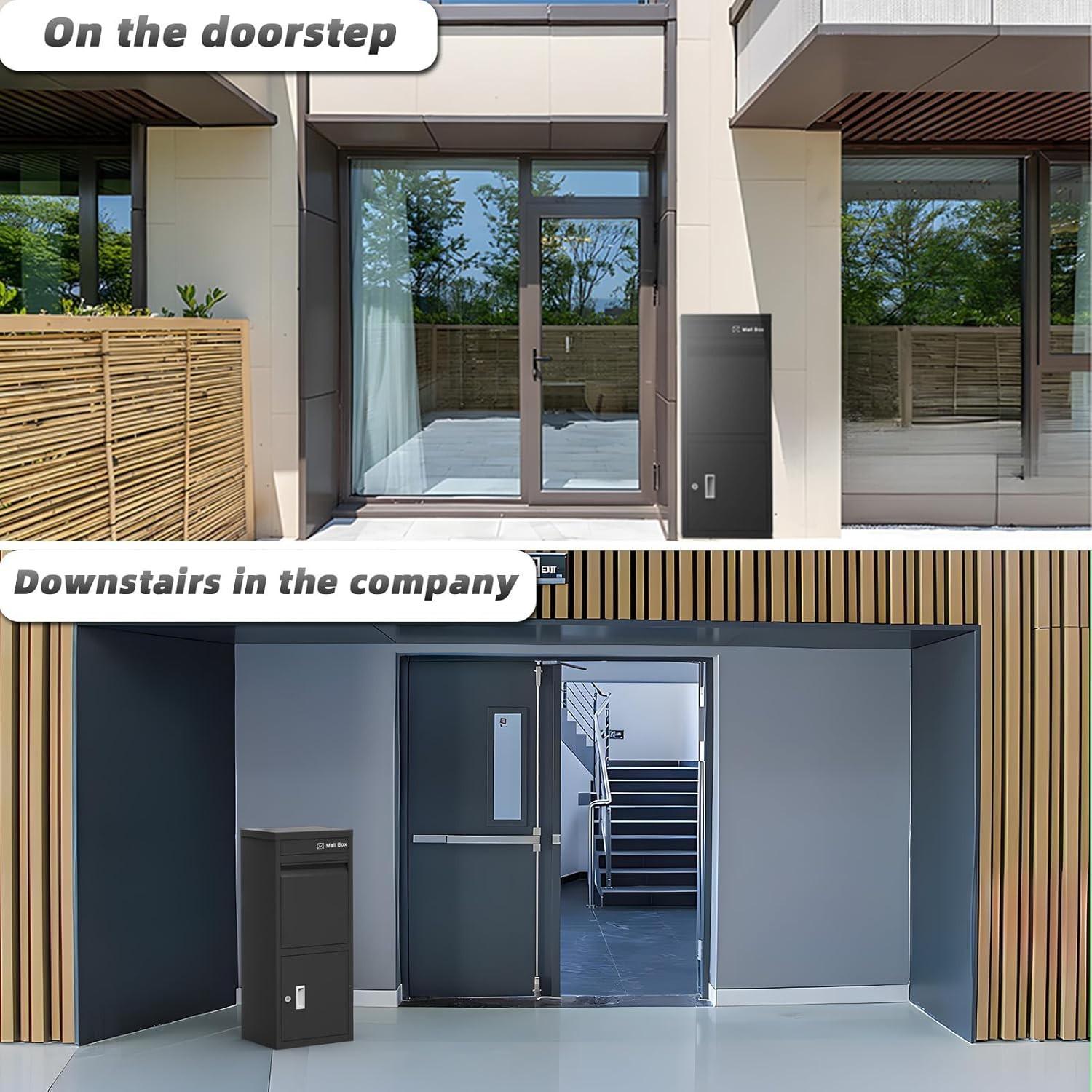 Outside Package Delivery Box w/Lock Secure for Porch,Curbside,House Antitheft