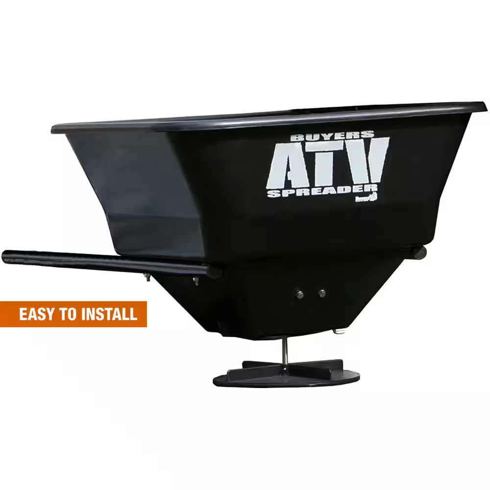 100 Lbs. Capacity ATV Mounted All Purpose Broadcast Spreader for Rock Salt, Feed