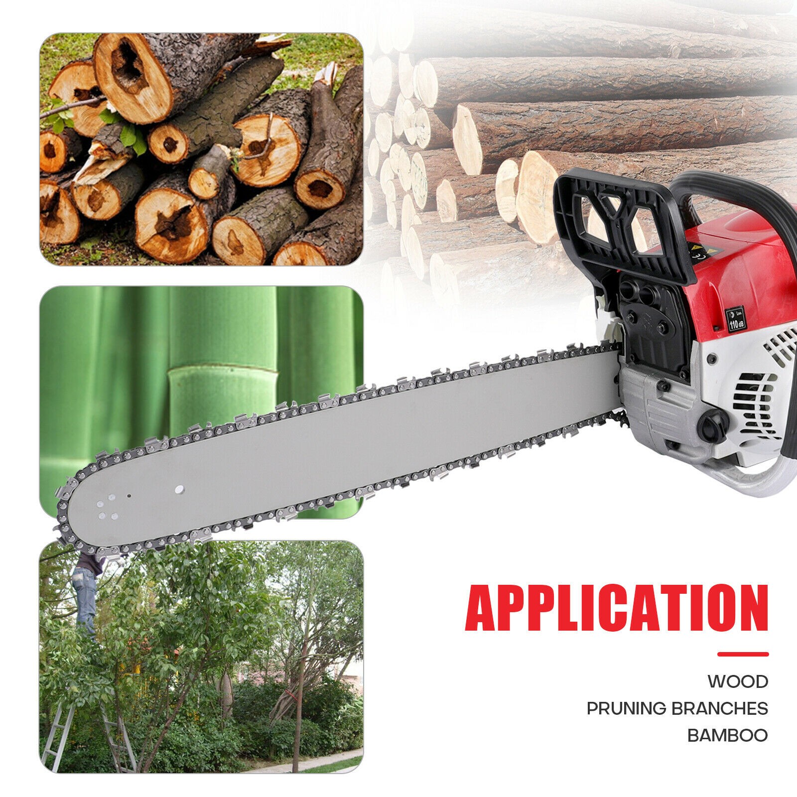 58CC 20/22″ Gasoline Powered Chainsaw Wood Cutting Engine Gas Crankcase Chainsaw