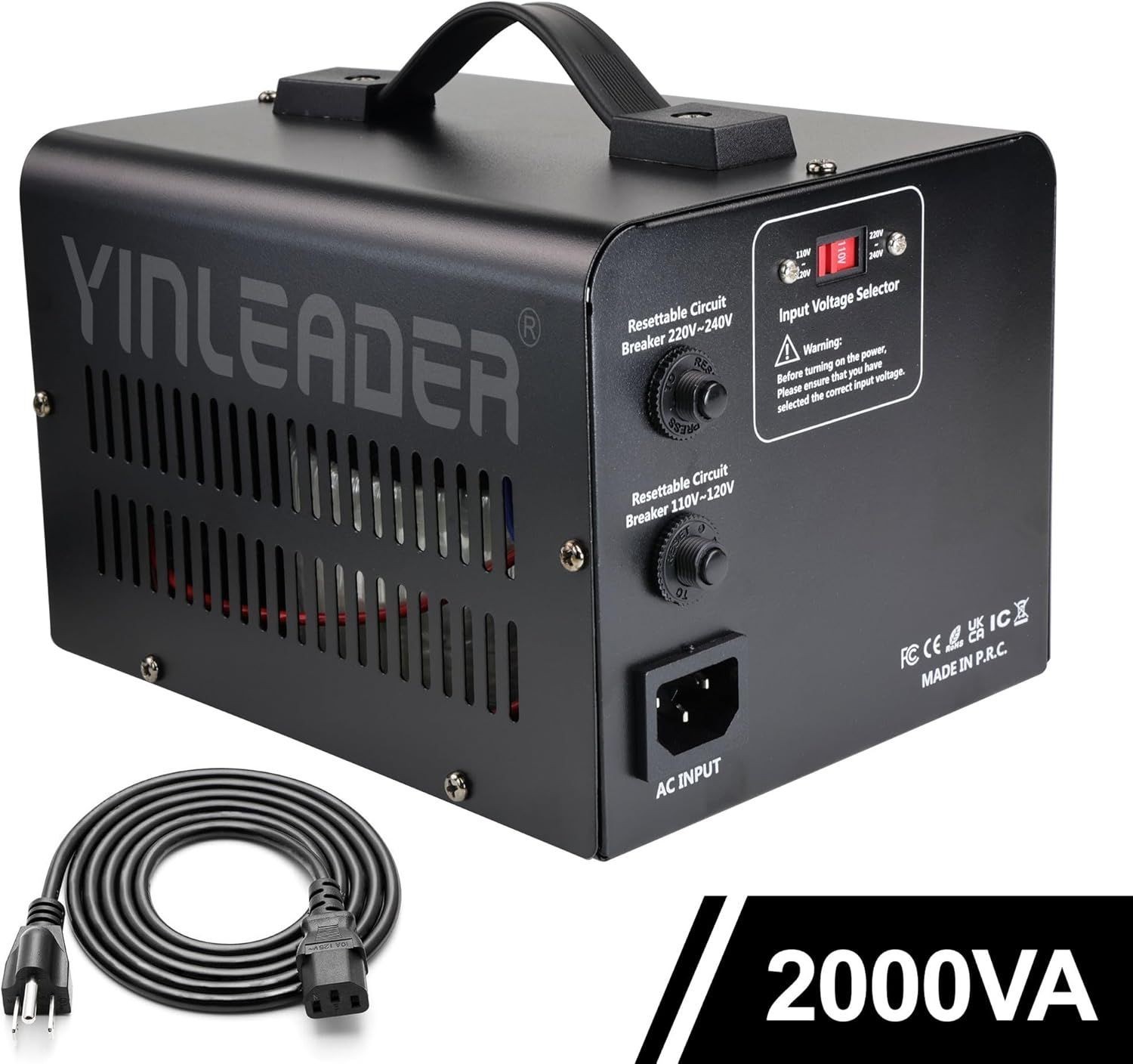 2000W Voltage Converter Transformer – 110V-220V & 220V-110V Dual Direction