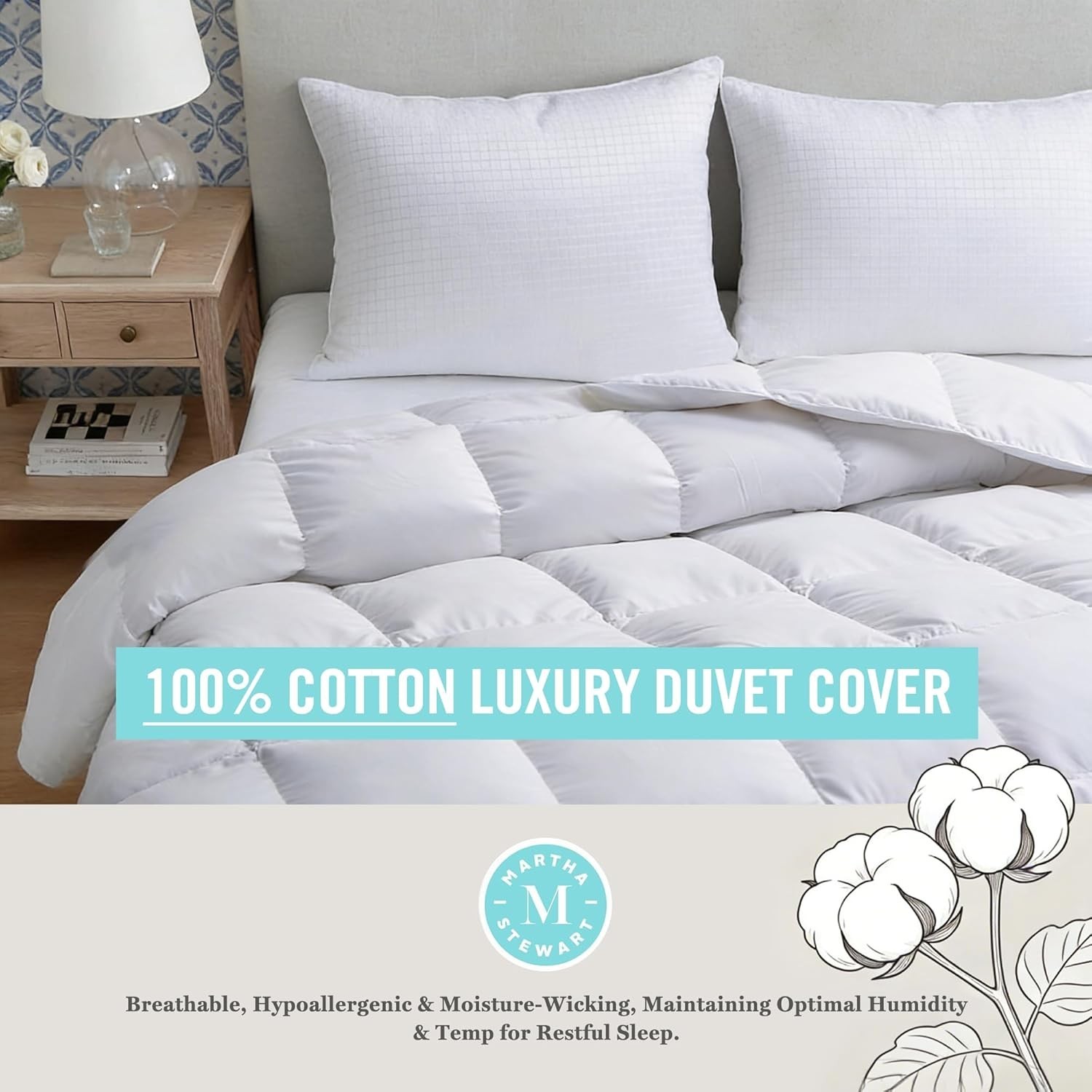 Luxury White Goose Feathers Down Fiber Comforter Queen Size | Hotel Collectio…