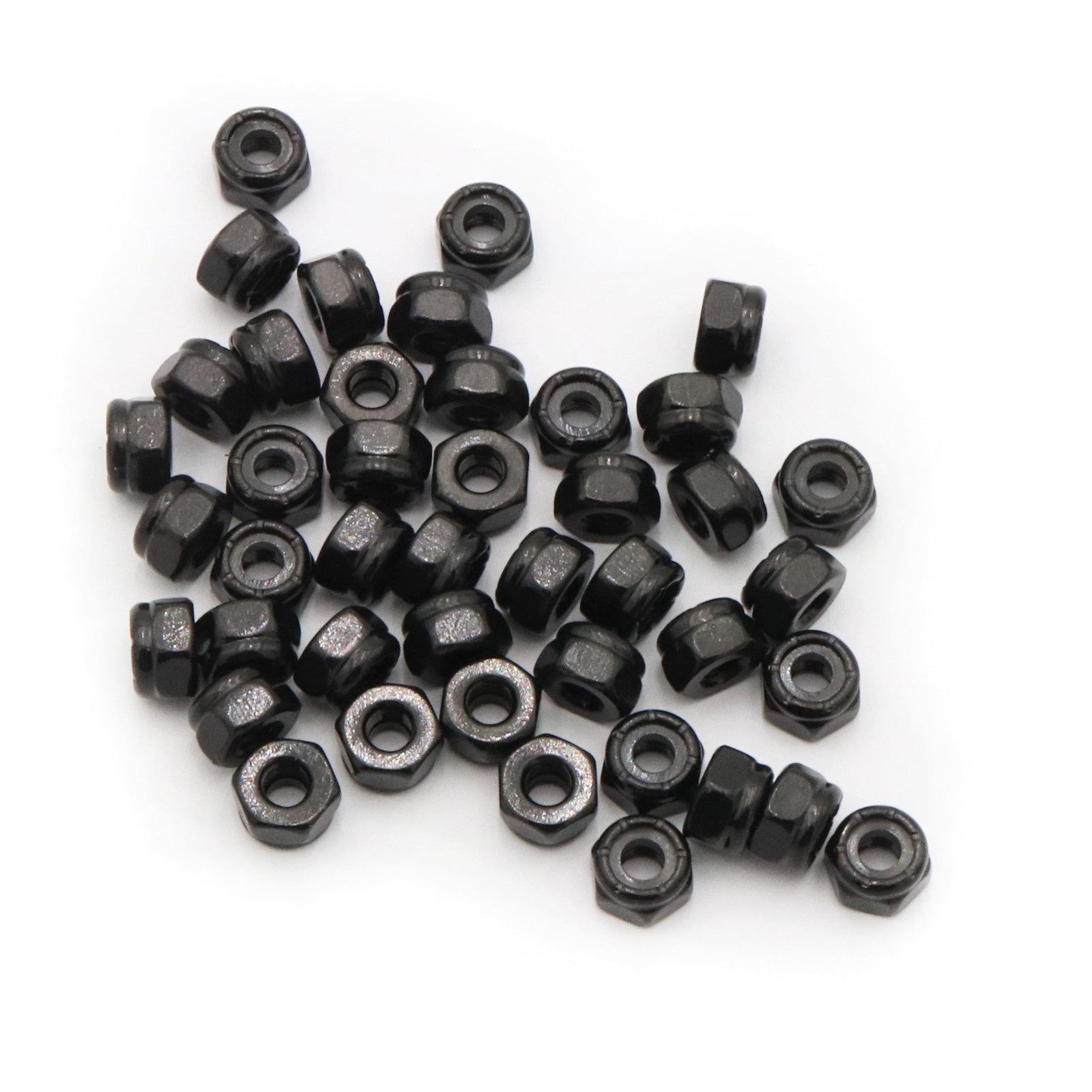 100pcs Nylon Insert Hex Lock Nuts, 10# 24 Inch Lock Nuts, 304 Stainless Steel…