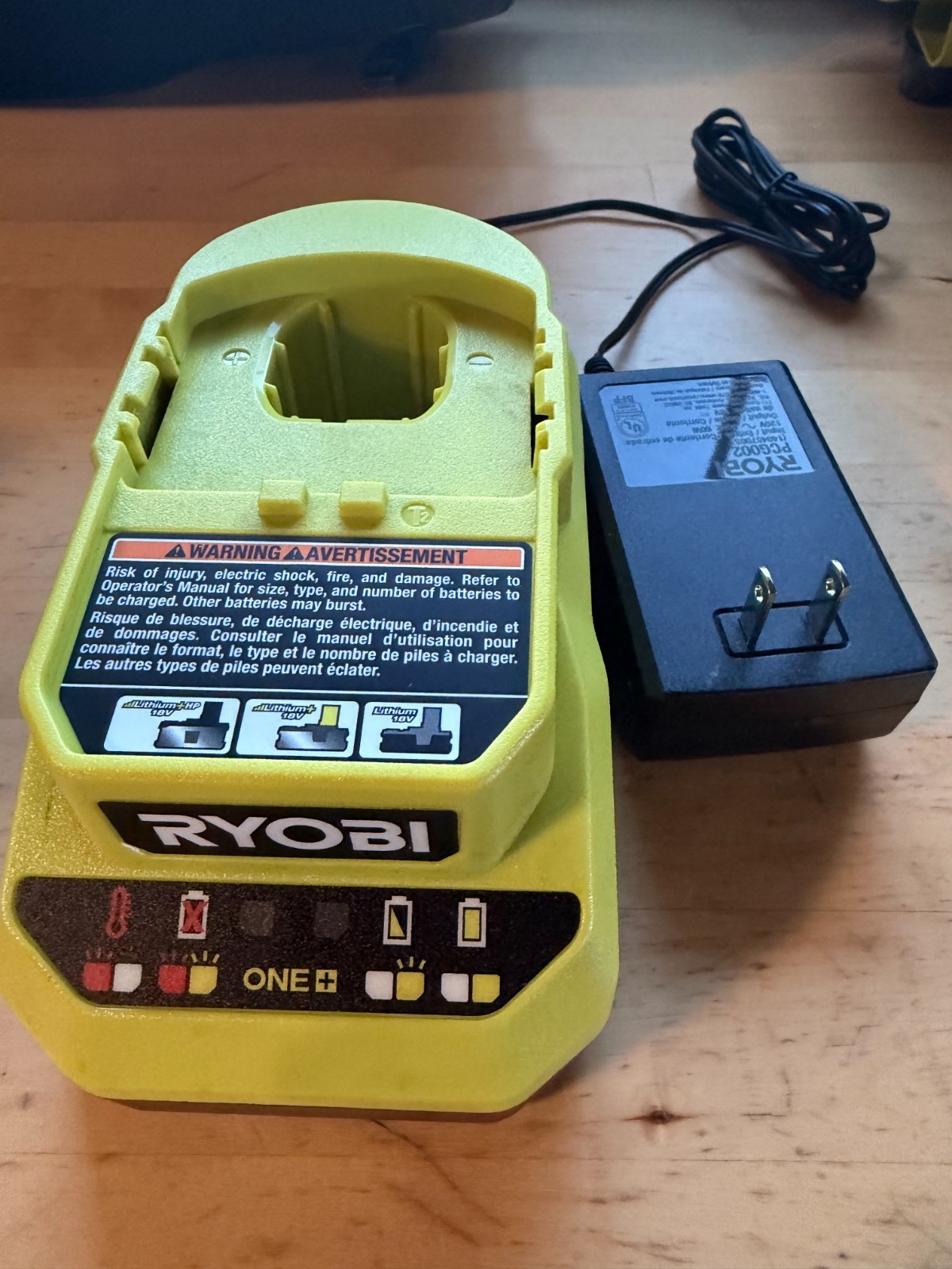Ryobi PCG002 18V ONE+ Lithium-Ion FAST Battery Charger OEM