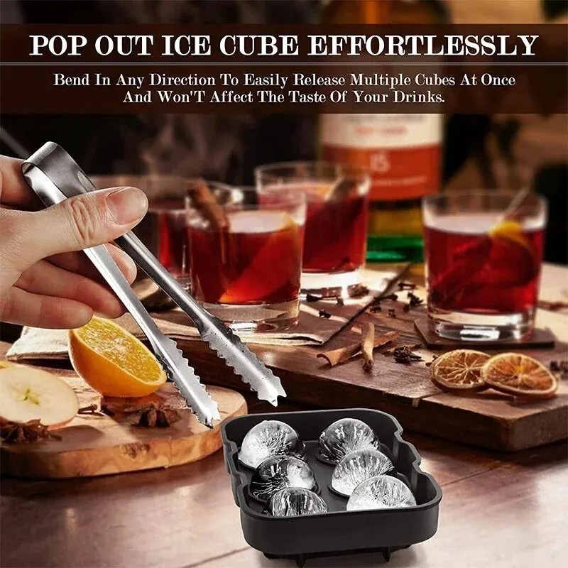 1pc Ice Cube Trays Silicone Ice Cube Molds for Freezer with Lid Reusable Whiskey