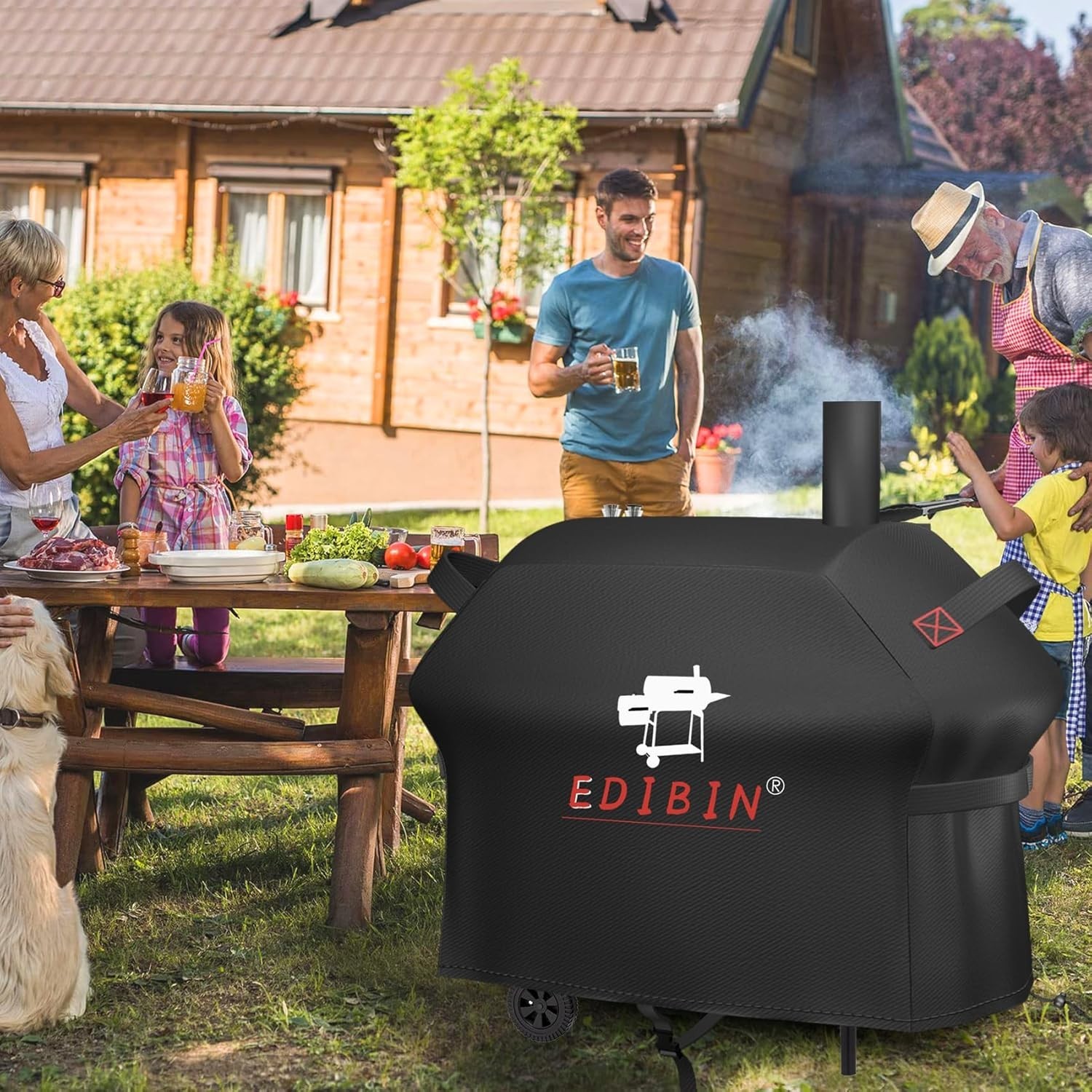 Grill Cover Polyester Waterproof Fit for Royal Gourmet CC1830W 30 Inch