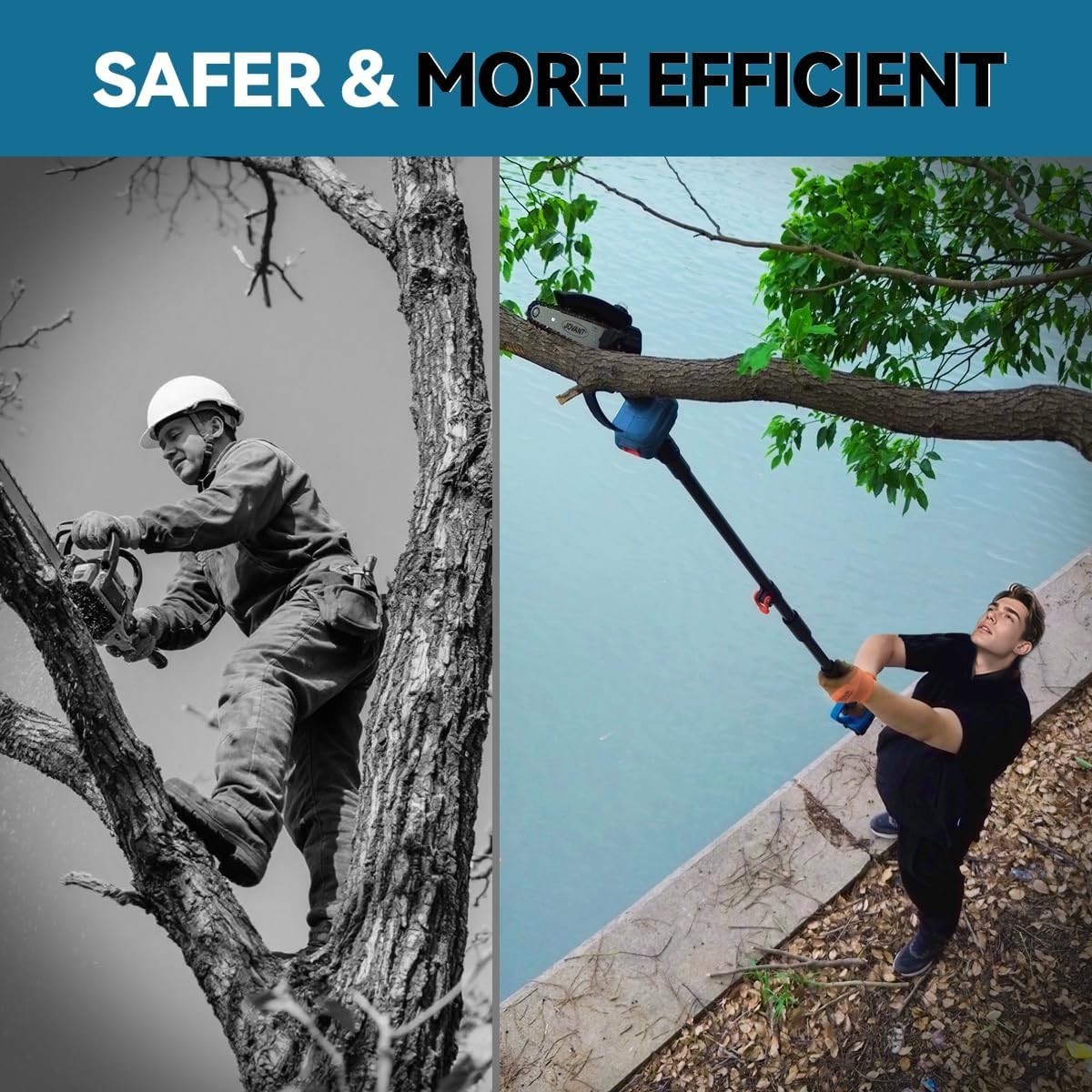 6 Inch 2-in-1 Mini Chainsaw Electric Cordless Pole Saws for Tree Trimming