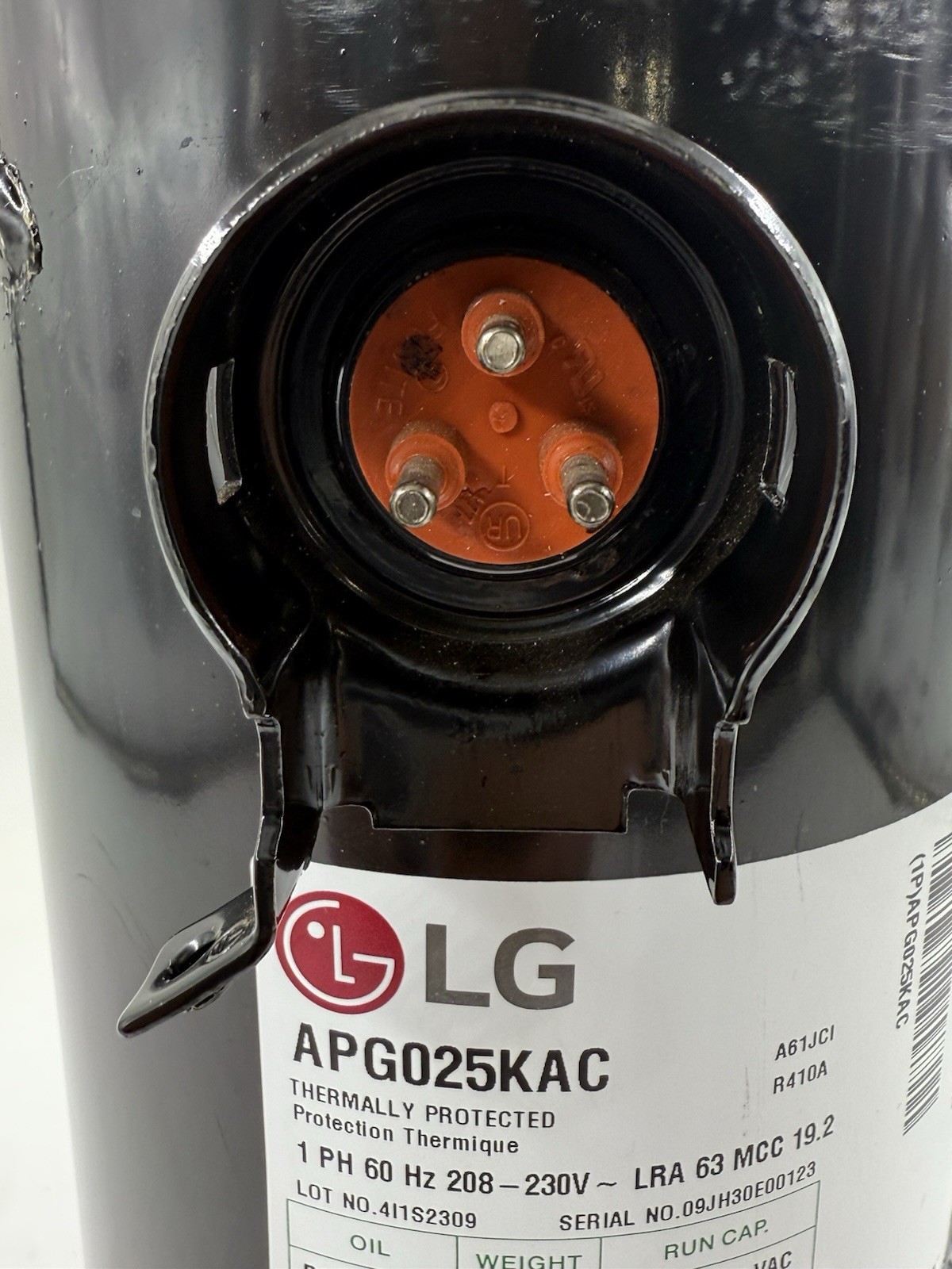 LG APG025KAC R410A SCROLL COMPRESSOR 2 TON REPLACES ZP24K6E-PFV ZP25K6E-PFV