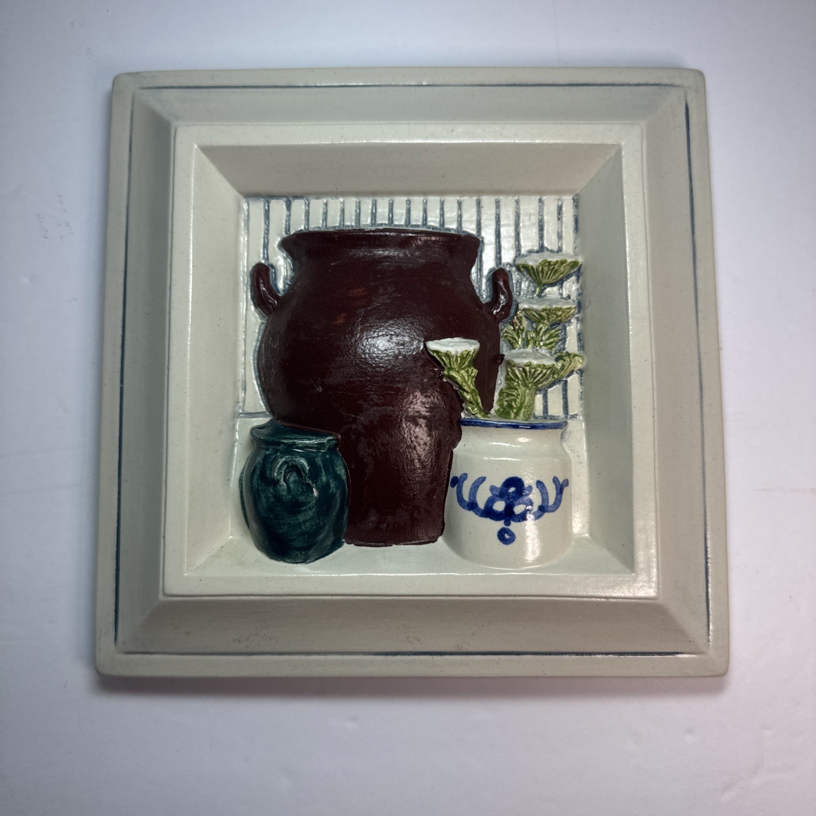 Vintage Jie Gantofta Ceramic Wall Plaque Aimo Nietosvuori Sweden Kitchen Country