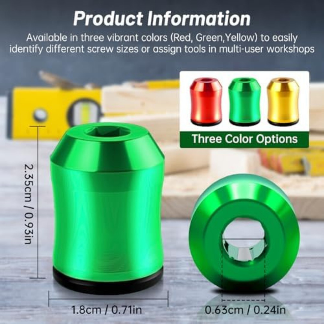 3Pcs Magnetic Screwdriver Head Ring Set for Drills Power Bits – DIY Repair Tool