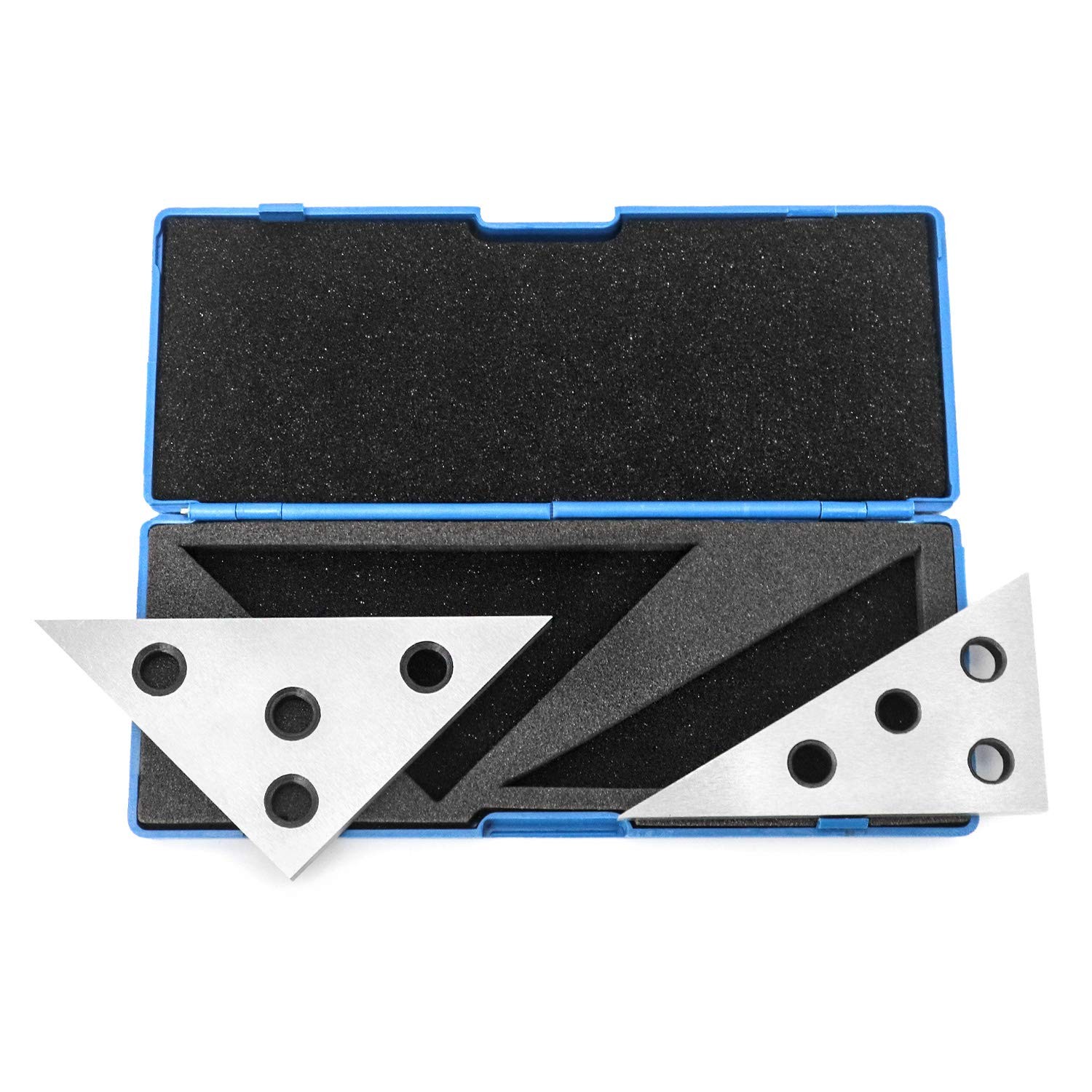 QWORK Solid Angle Plate Set, 2 Pcs Triangle Block, 30-60-90…