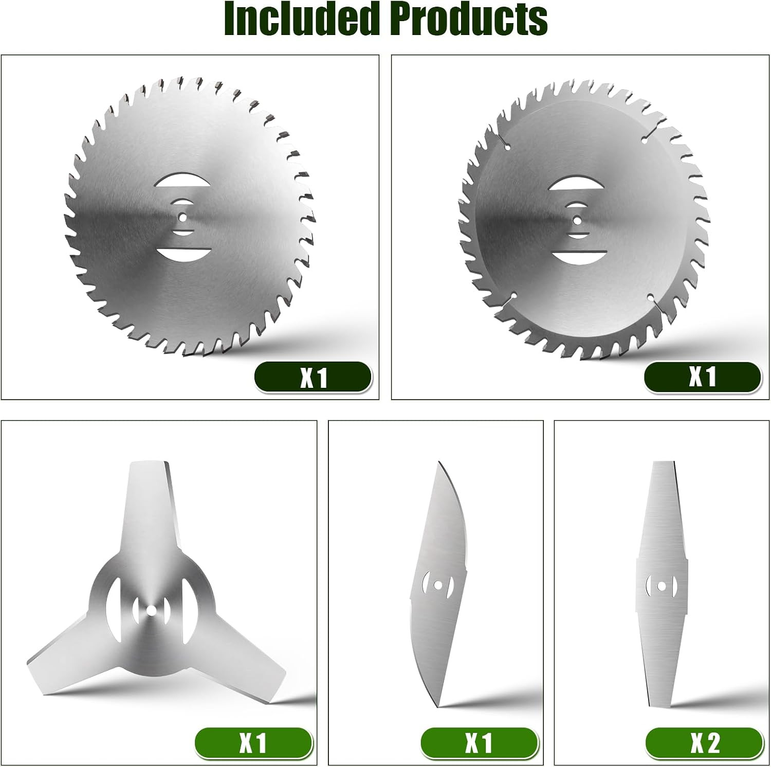 6PCS Grass Trimmer Blades, 6 Inch Electric Battery Powered Weed Wacker Brush Cut