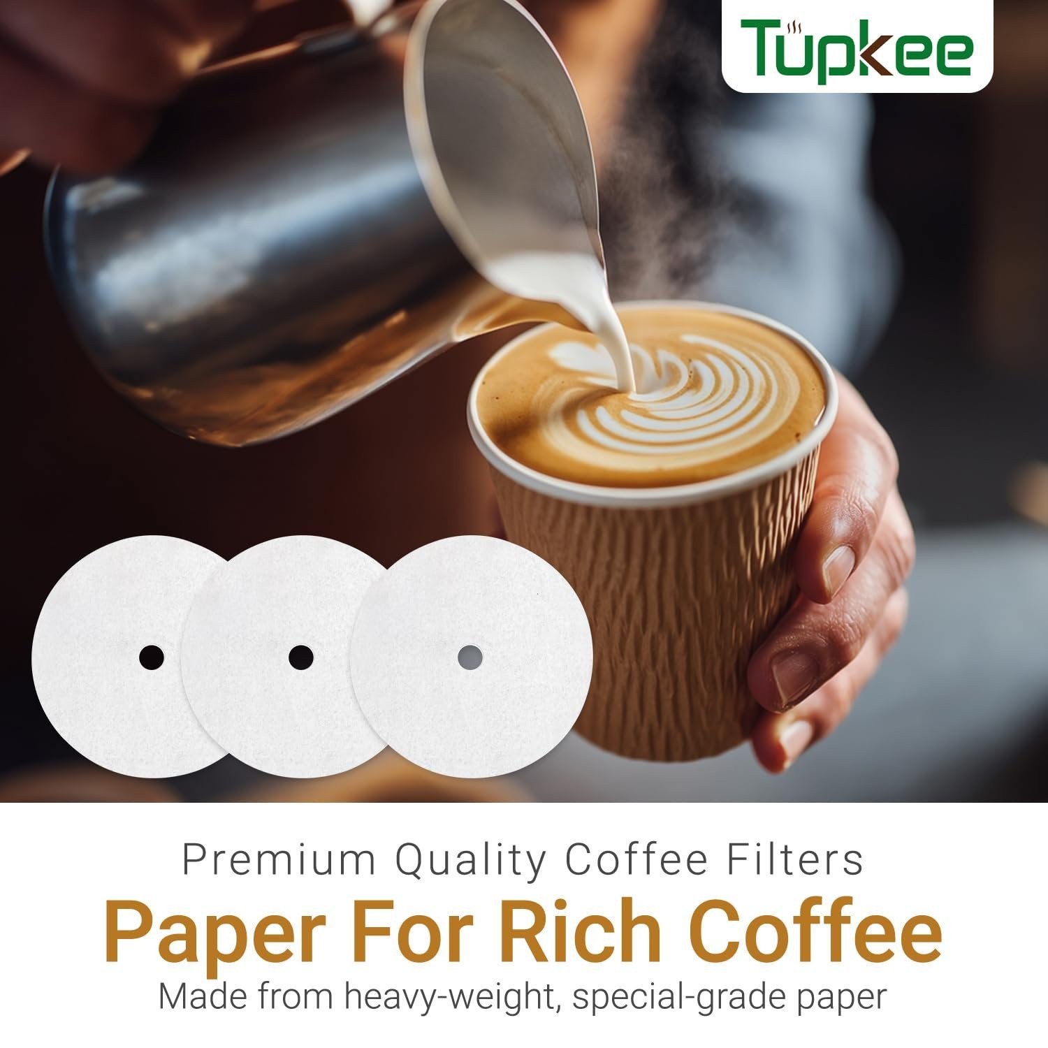 3.5″ Percolator Coffee Filters – Flat Disc Round Coffee Filters – 400 Count