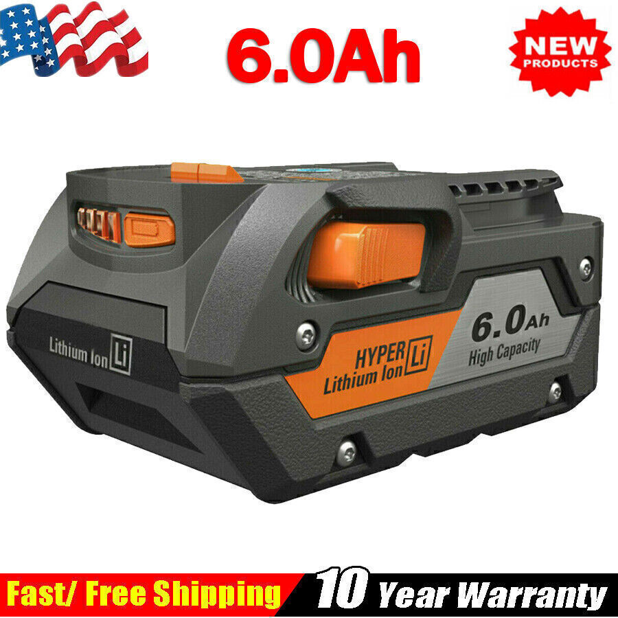 6AH/8AH Hyper Lithium-ion Battery For Ridgid 18V R840087 R840085 Rigid 18V Tools