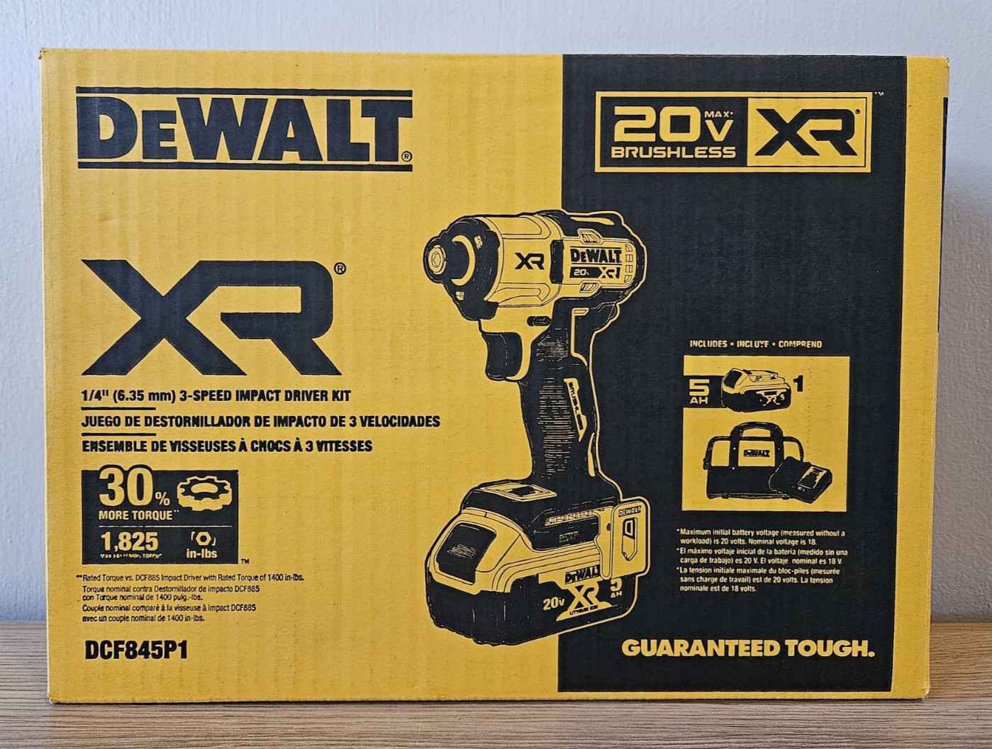NEW DeWALT XR 20V Max Brushless 1/4″ 3-Speed Impact Driver Kit DCF845P1