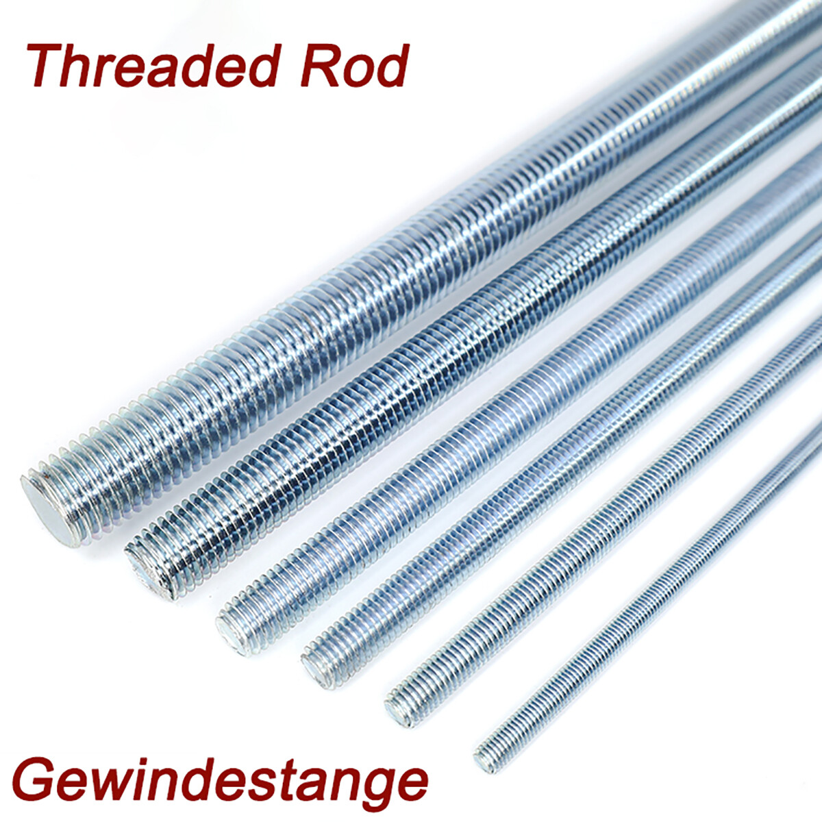 All Thread Threaded Rod Bar Choice Of Stud Connectors Nuts Nylocs Washers