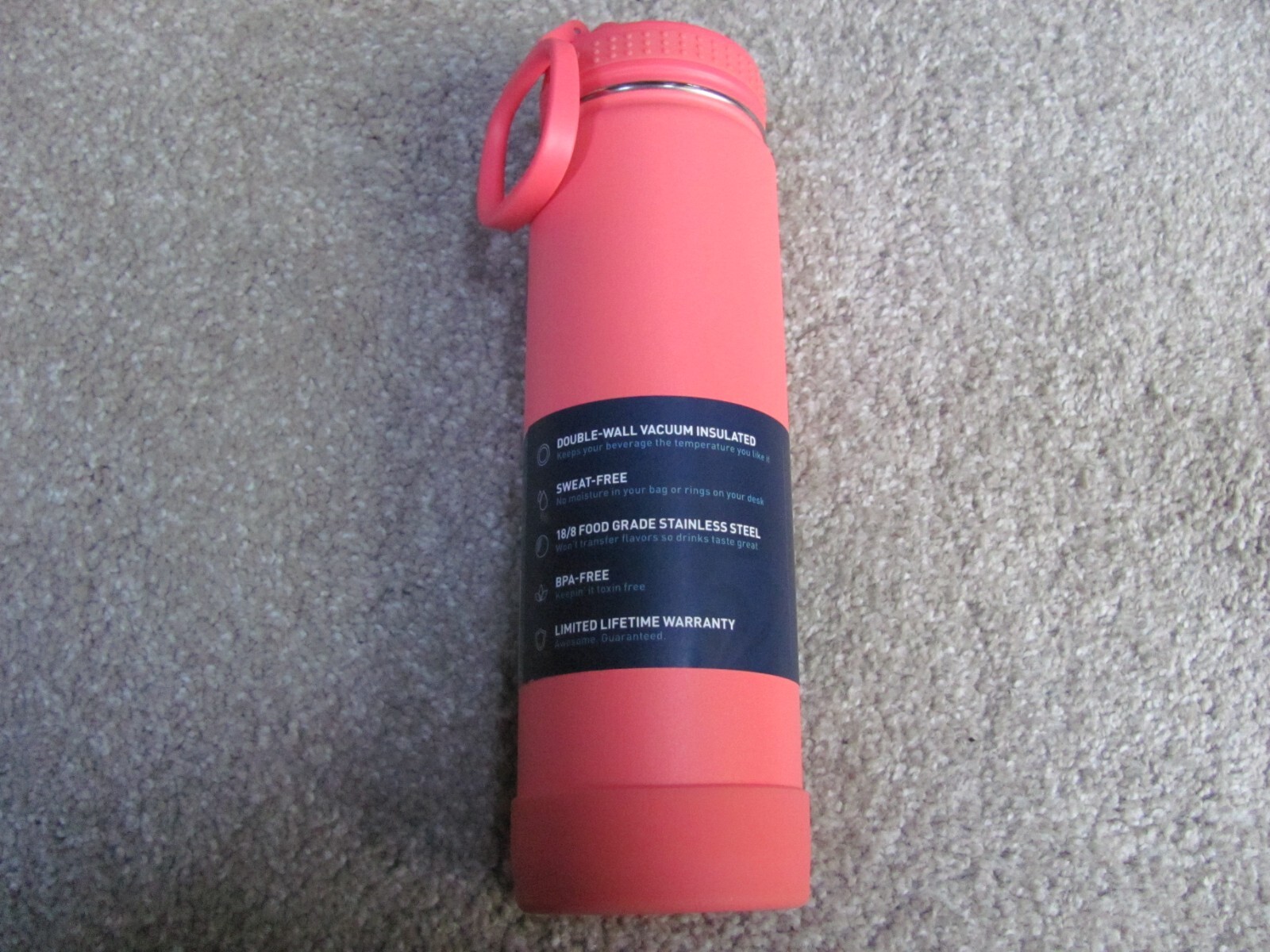 Takeya Insulated Stainless Hydration Water Bottle W/Straw Lid, 22 Oz, 24Hrs Cold