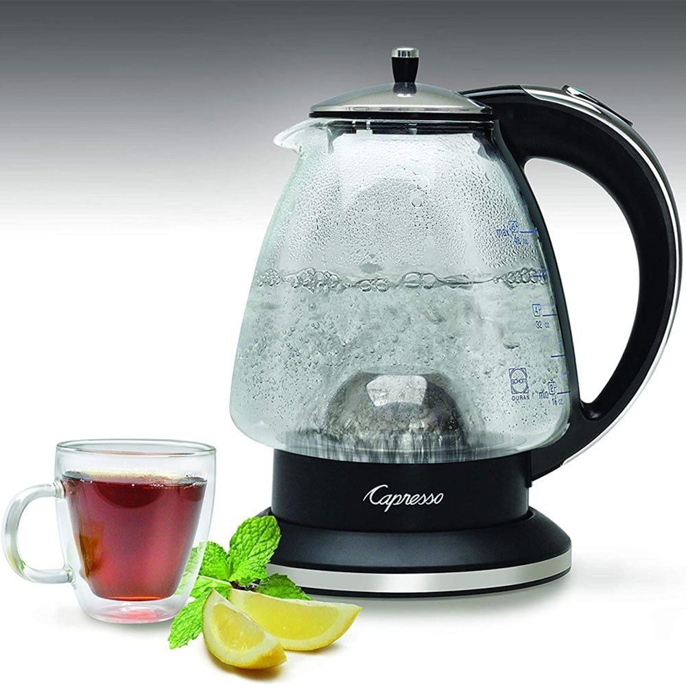 Capresso 48 oz. 6 Cup H2O Glass Rapid-Boil Glass Kettle (Refurbished)