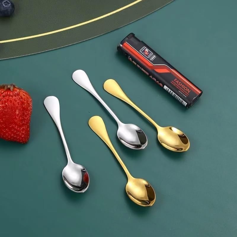 Espresso Spoons Mini Coffee Spoon 4 Inches Stainless Steel Small Spoons