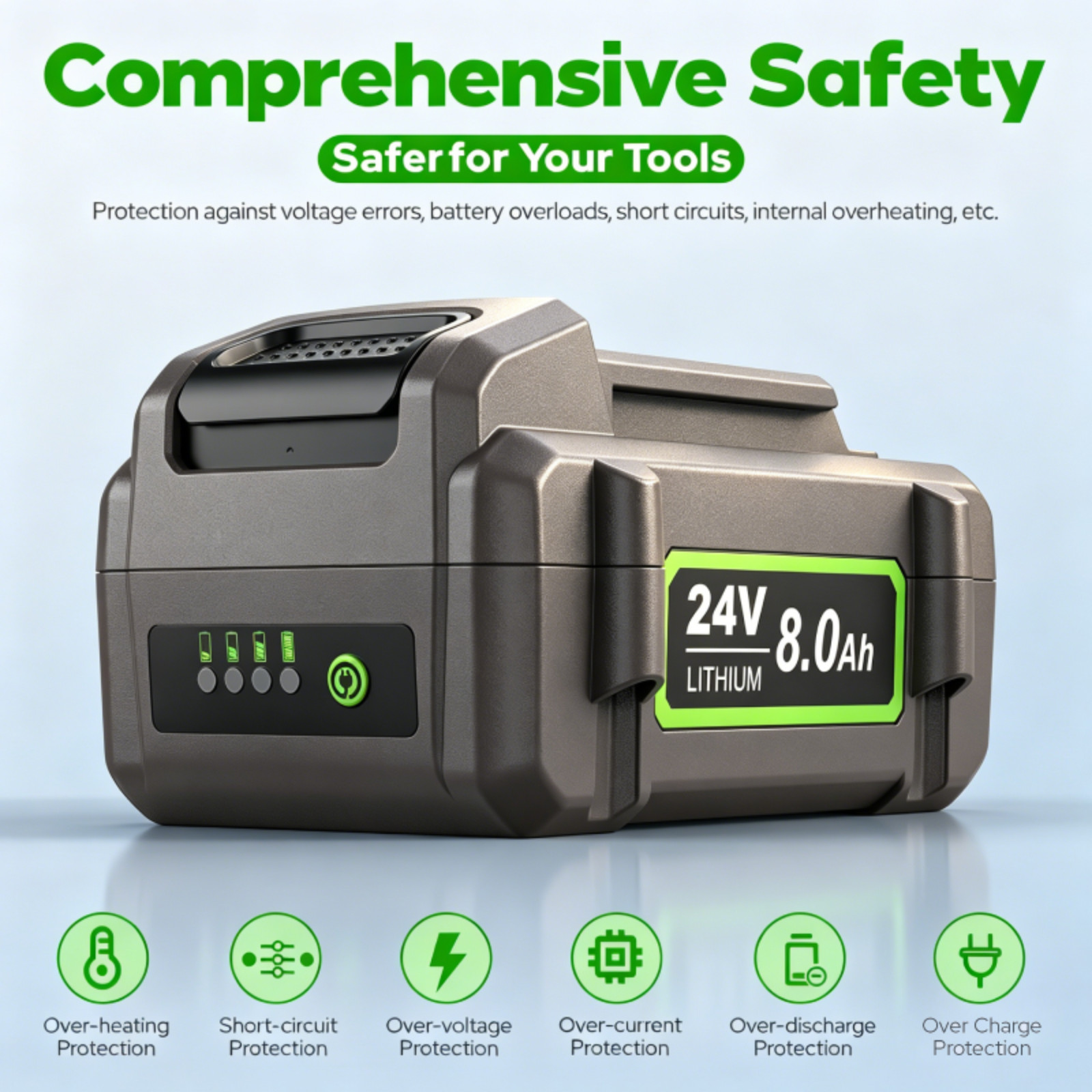 2X 8.0Ah Li-Ion Battery Replacement for FLEX 24V FX0221-1 FX0331-1 FX0341-1 New