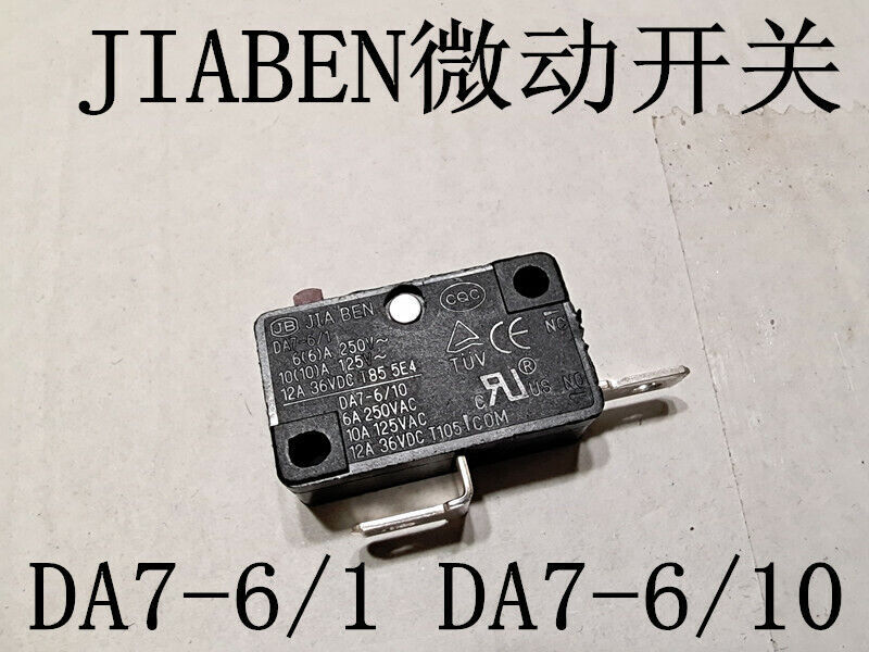1pc JIABEN DA7-6/1 DA7-6/10 2pins Micro Switch One stitch reverse
