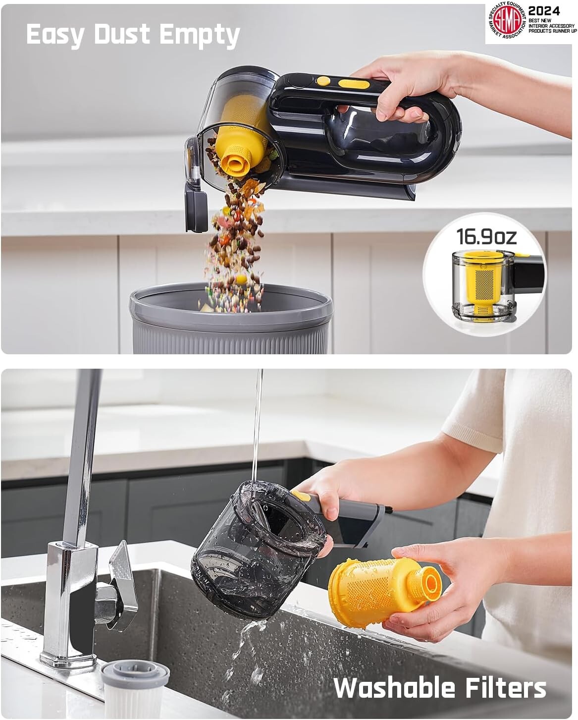 Fanttik Fold V10 Apex Pivot Car Vacuum, 17000Pa/50AW High Power Cordless Hand Va