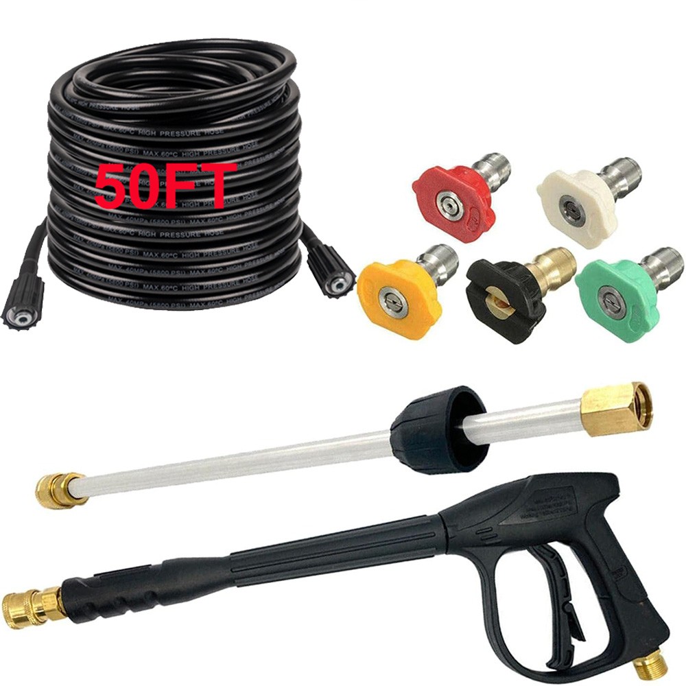 4000PSI High Pressure Car Power Washer Gun Spray Wand Lance Nozzle and Hose Kit