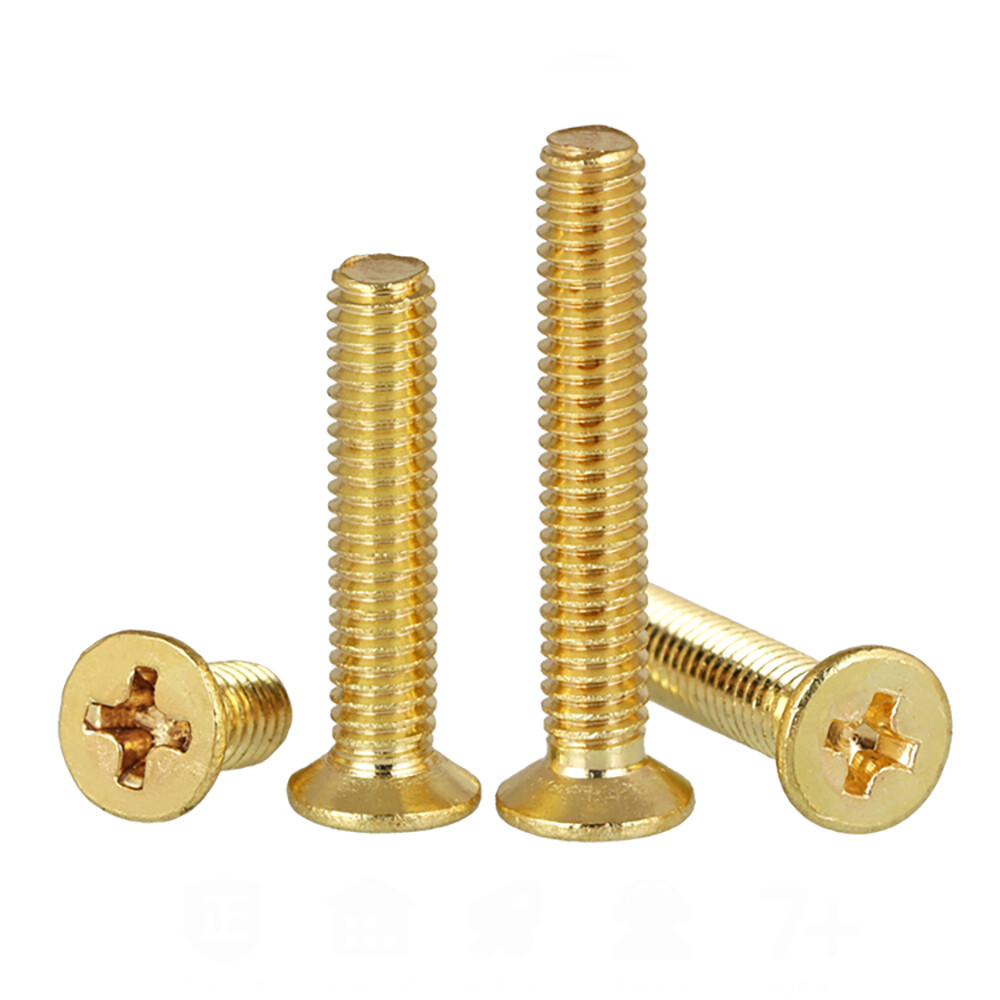 Solid Brass Phillips Machine Screws Countersunk Flat Head Bolts M2 M3 M4 M5 M6
