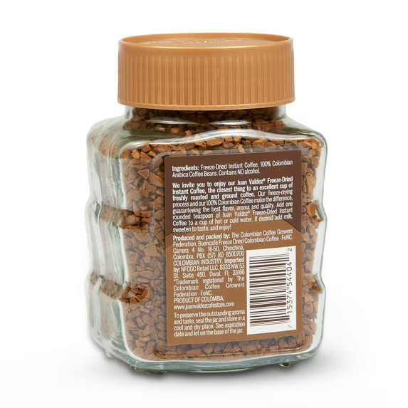 Juan Valdez instant coffee, classic Freeze Dried, 3.52 Oz New.