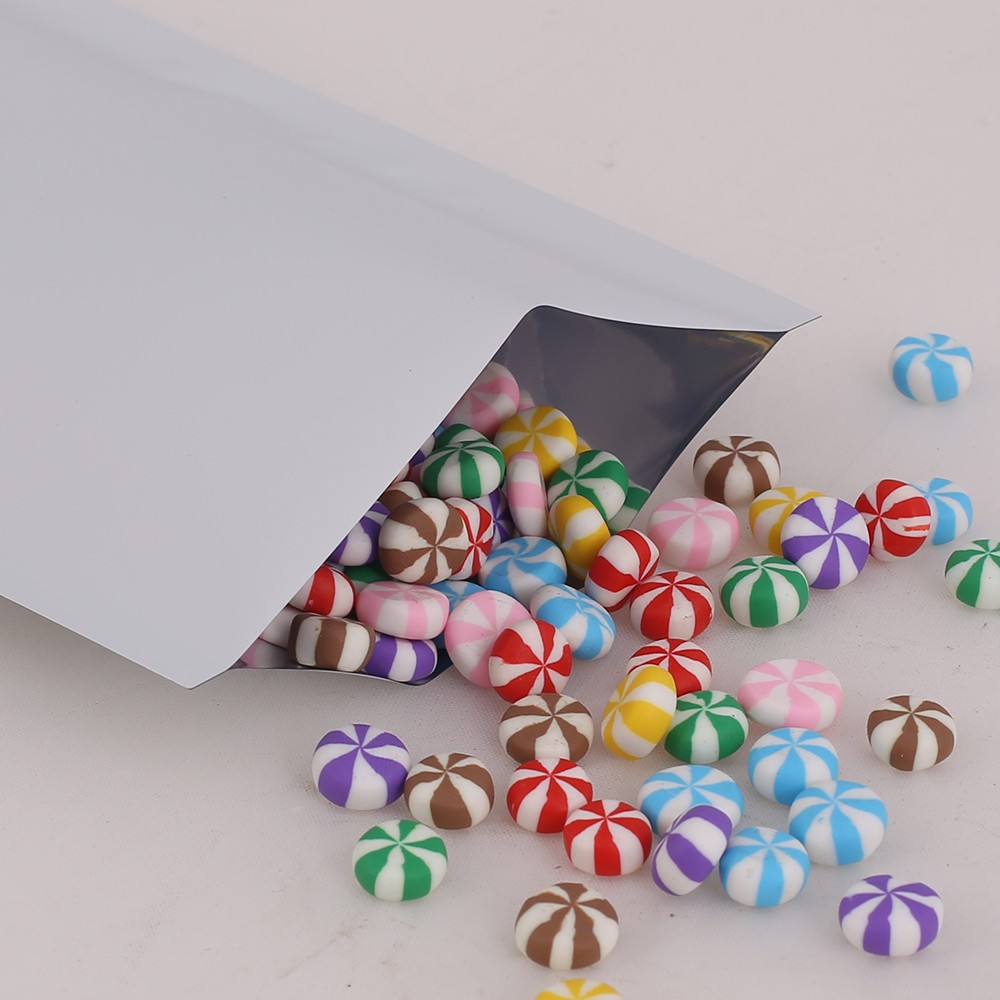 Many Different Sizes/Colors for 100 Flat Metallic Open Top Bags w/ Tear Notches