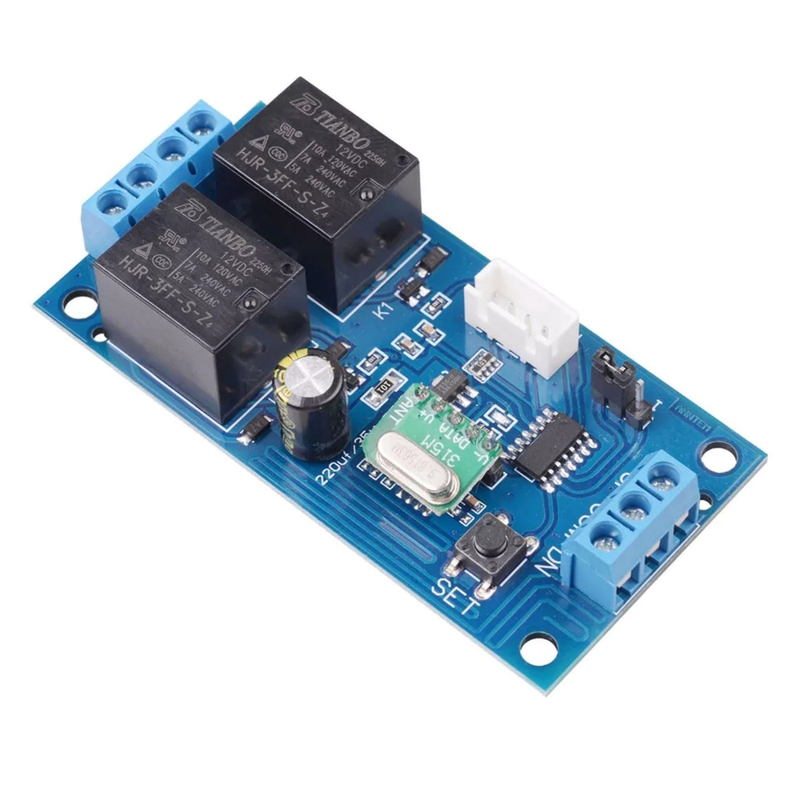 Motor Wireless Remote Switch Remote Control 12V Universal 2 Channel RF433MHz
