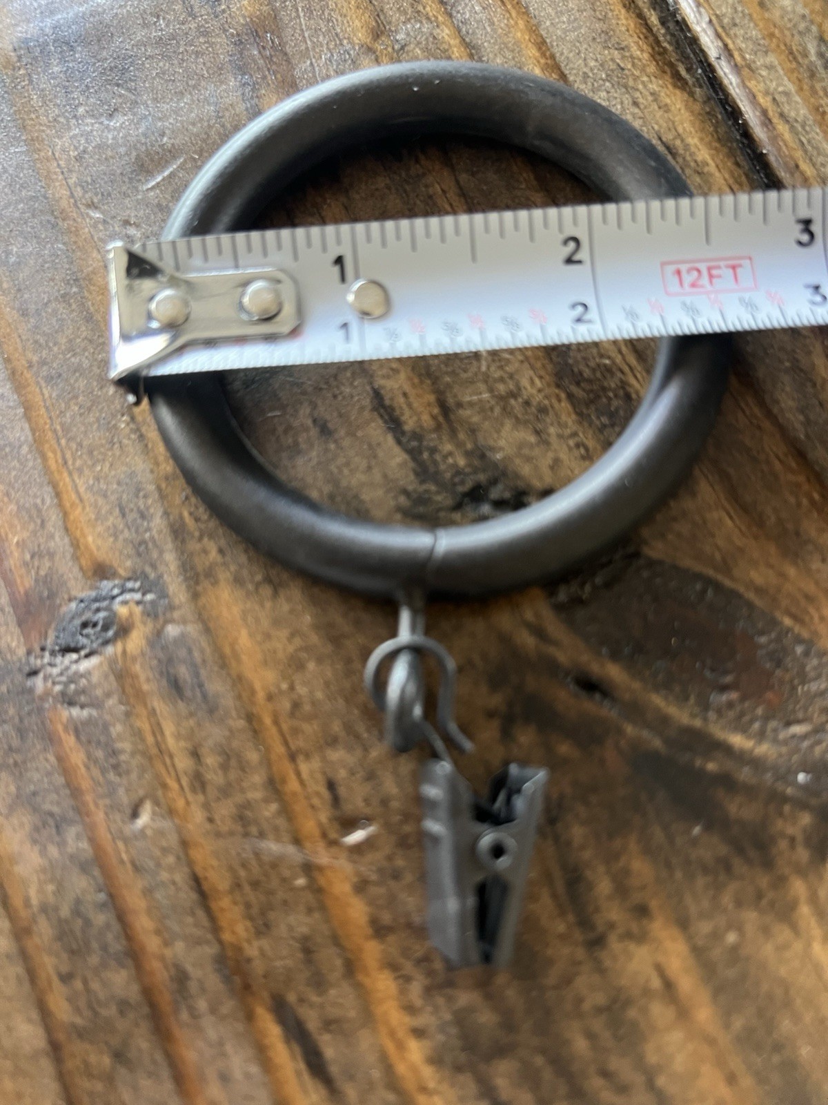 2.5 in. West Elm Very Heavy Duty Curtain Ring clips Antique Bronze- 54 Total