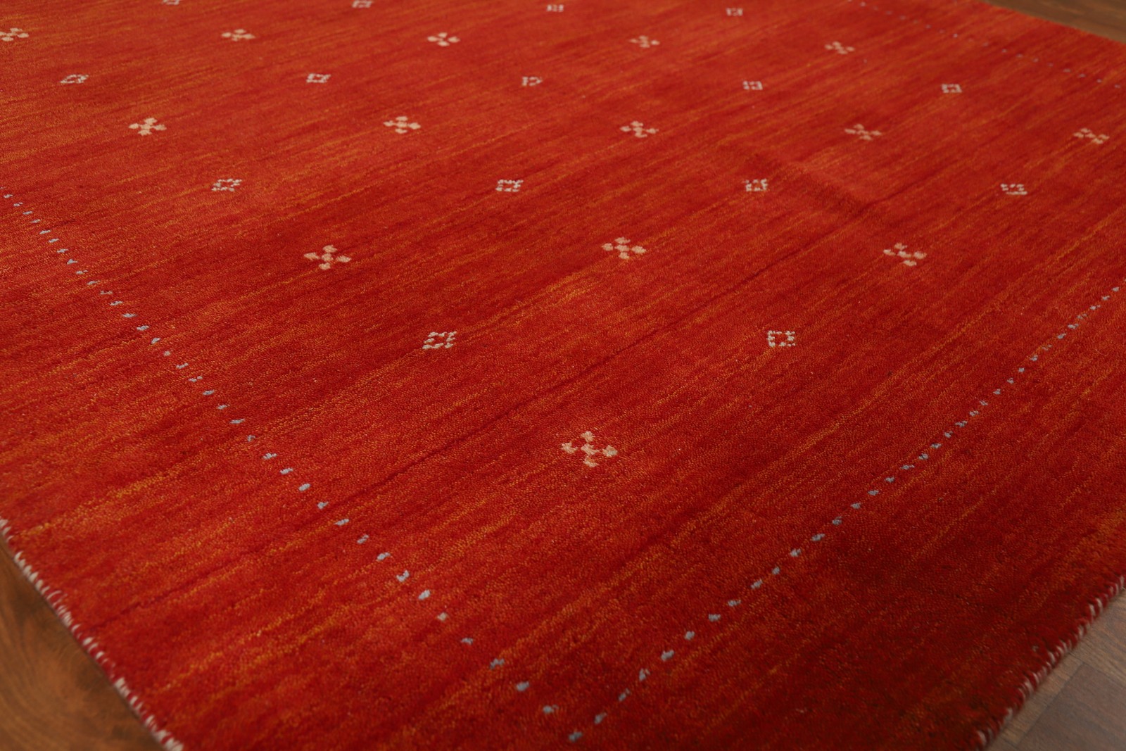 Rust Indian Tribal Style Rug 5×6 Hand-knotted Wool Oriental Carpet for Any Room