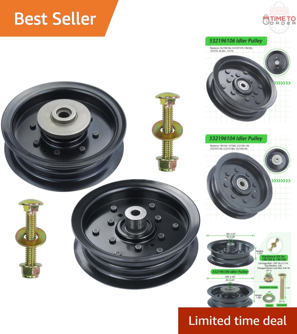 Husqvarna Idler Pulley Set Metal 5.32 in Deck Belt for Lawn Mowers Rides