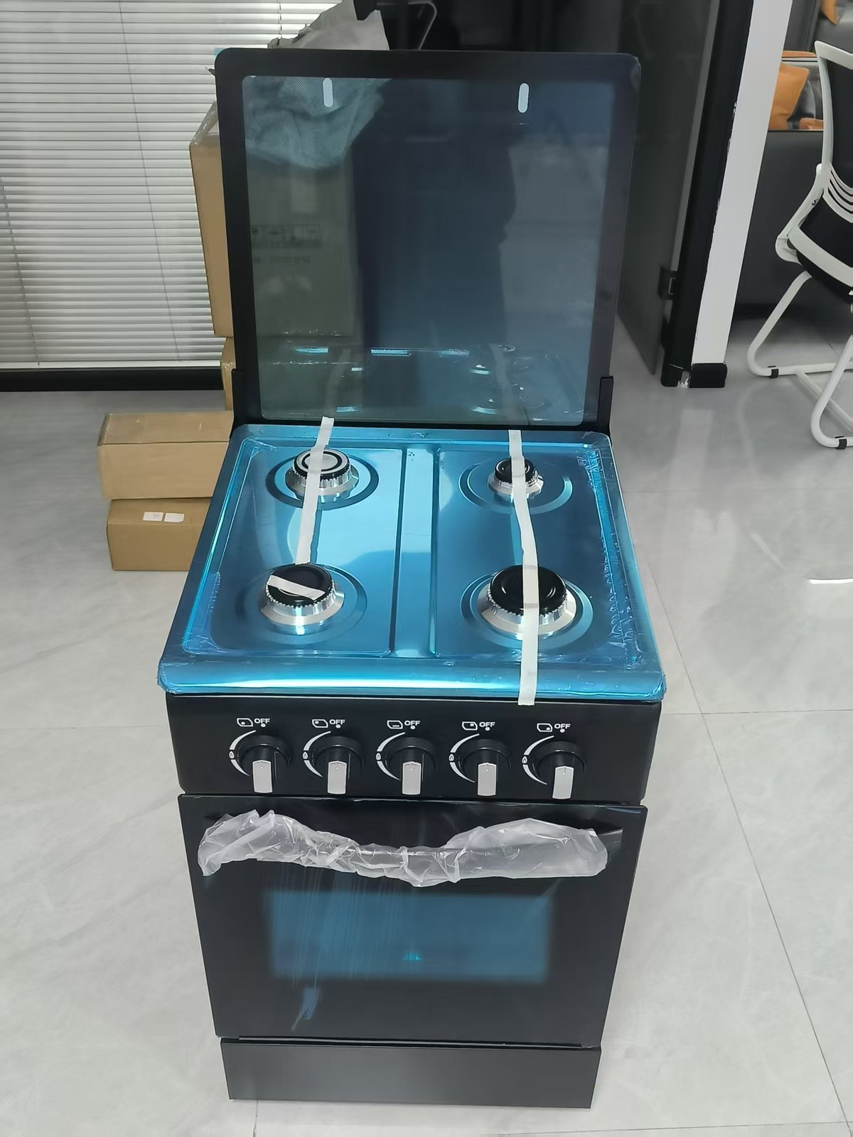 NEW 20″ Free Standing Gas Stove Oven Range,4 Burner LPG Cooktop with 60L Oven