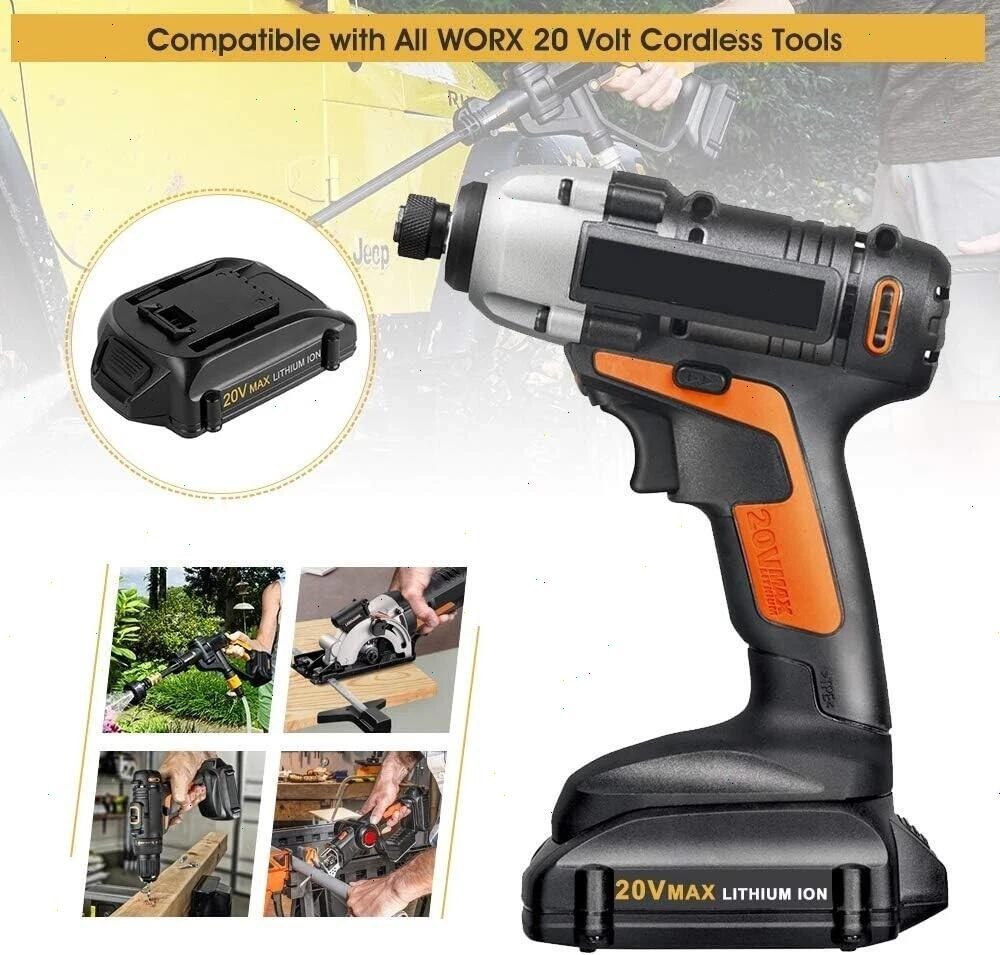 2pack 20V For WORX Extend Lithium-ion Battery 20 Volt WA3520 WA3525 WA3575 WG155