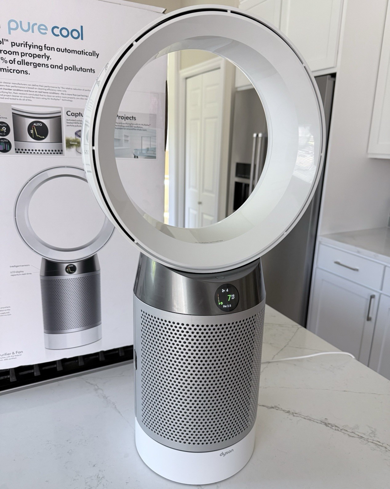 Dyson Pure Cool Tower True HEPA Air Purifier Fan w/Remote Wi-Fi White/Silver DP0