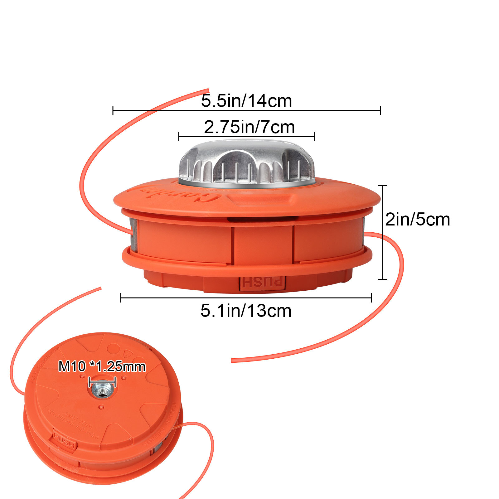 Universal Replace Lawn Trimmer Head for Weed Wacker, Garden Grass Cutting Tools