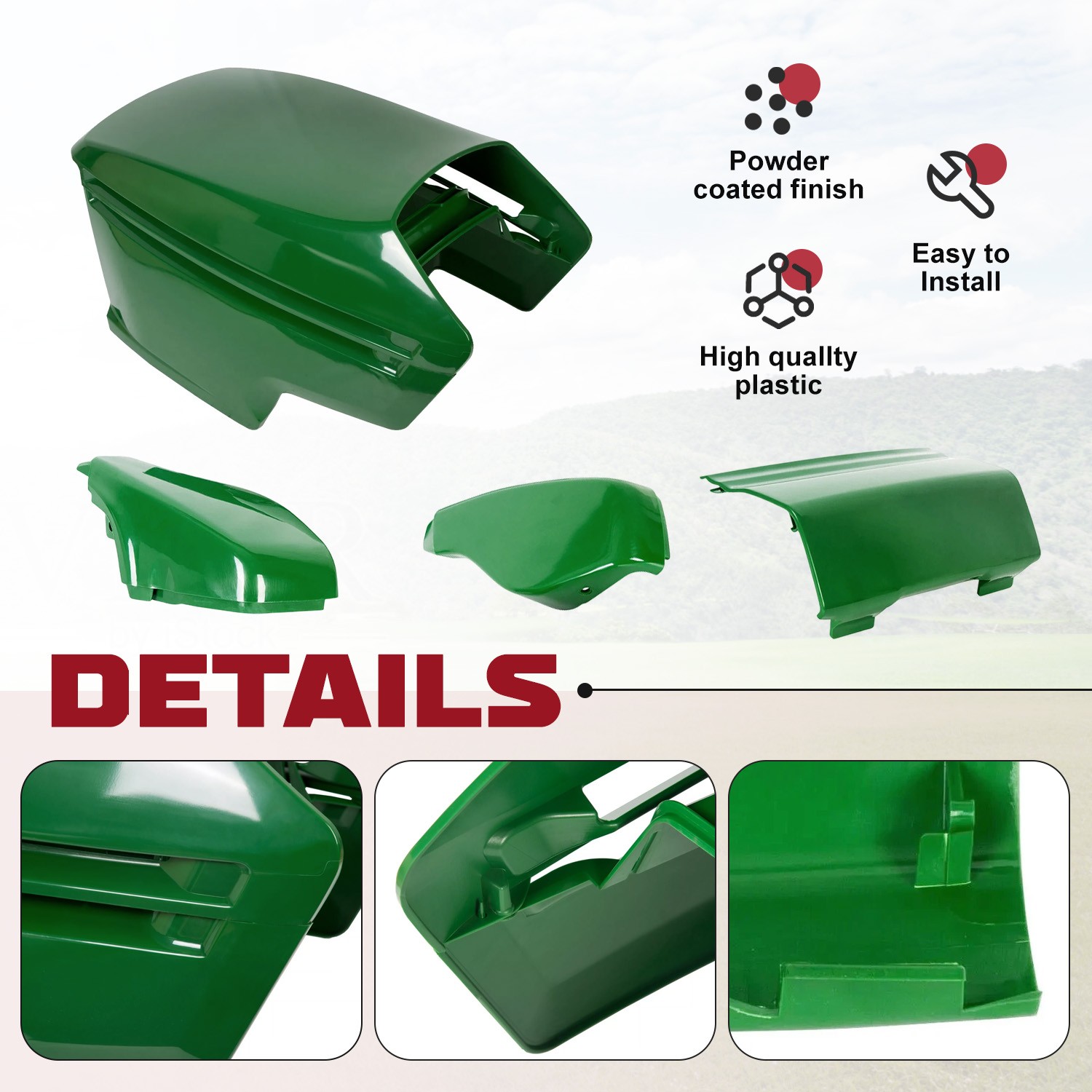 Fits John Deere 325 335 345 GX255/325 New Front Bumper & Lower Upper Hood Kit
