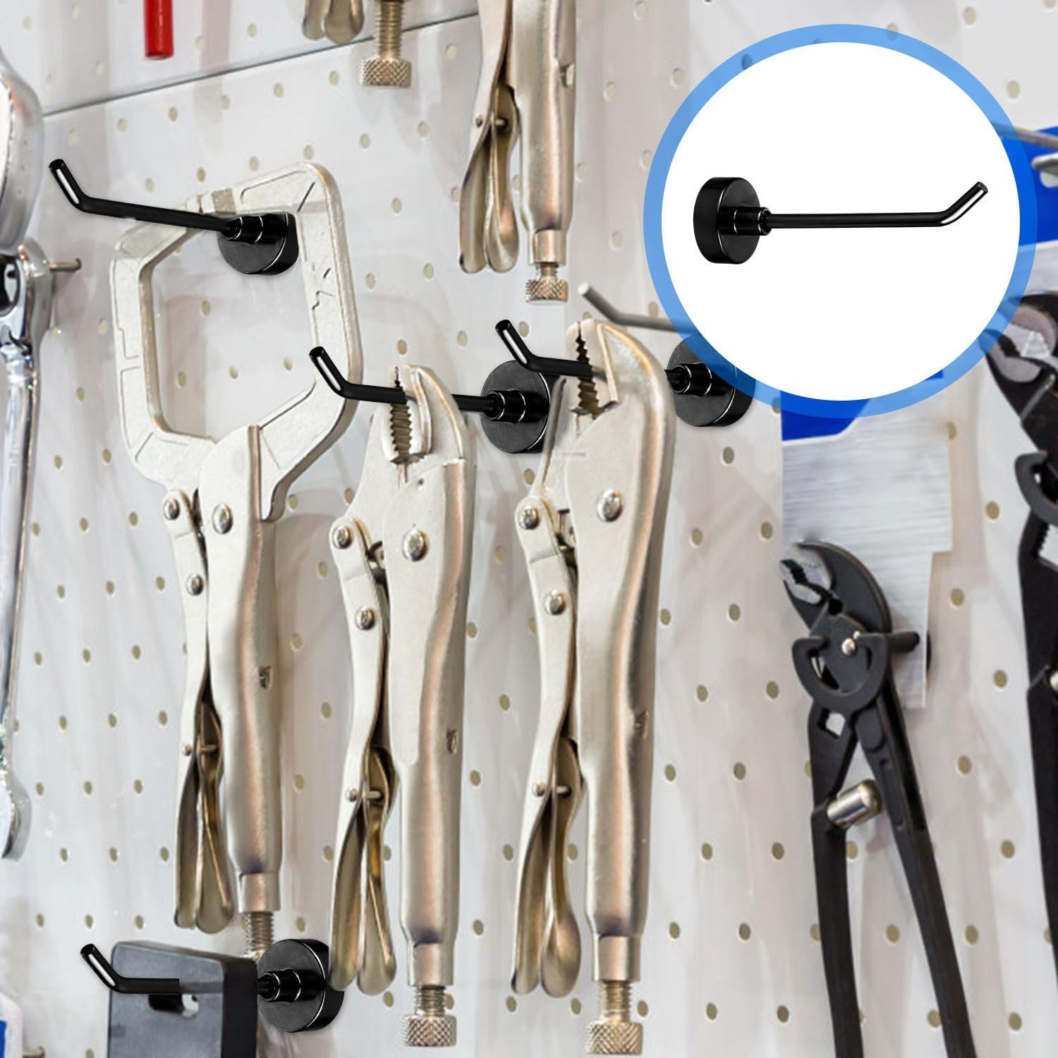 6Pcs Magnetic Hooks, 1.7Lb 3 Inch Long Heavy Duty Magnet Hooks Strong Magnetic