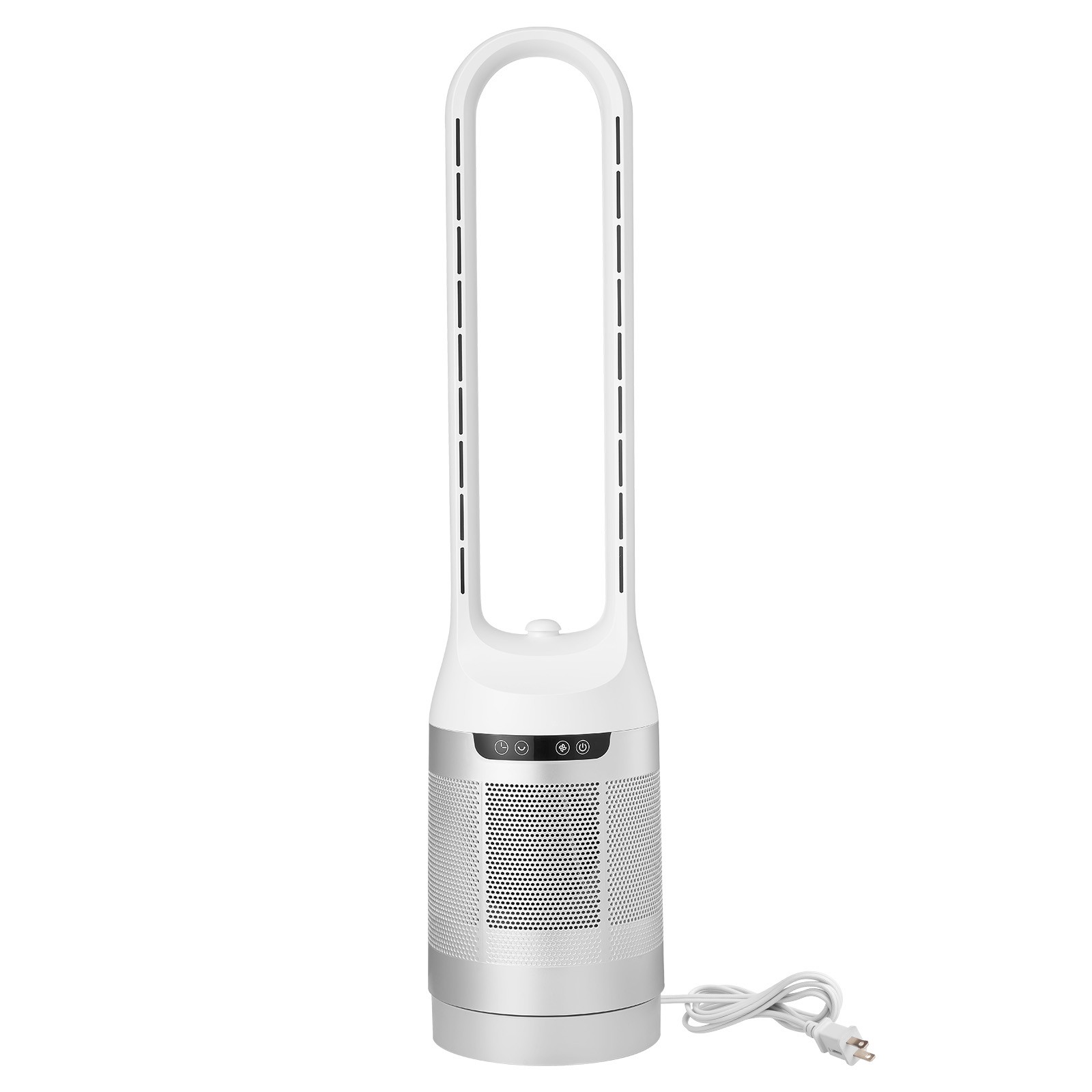 Uimoso Bladeless Tower Fan with Remote,65° Oscillation, 12-Speed Settings, White