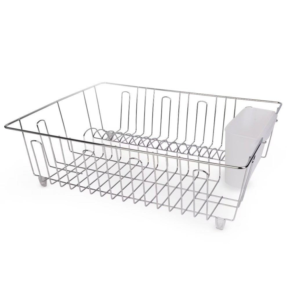 Stainless Steel Kitchen Dish Drying Rack and Drainer, Rust-Resistant Countertop