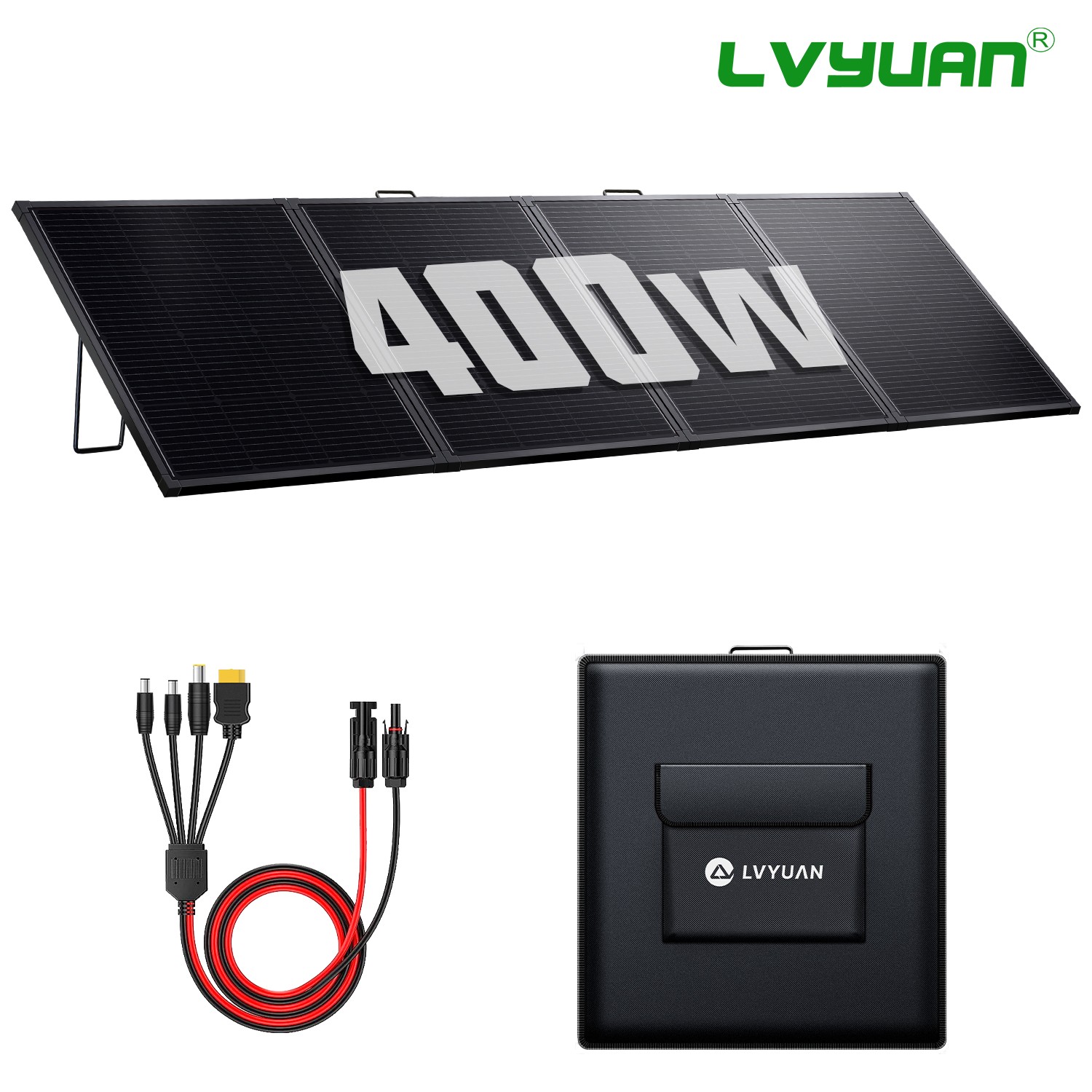 400W Portable Solar Panel High Efficiency Monocrystalline Charger for RV Camping