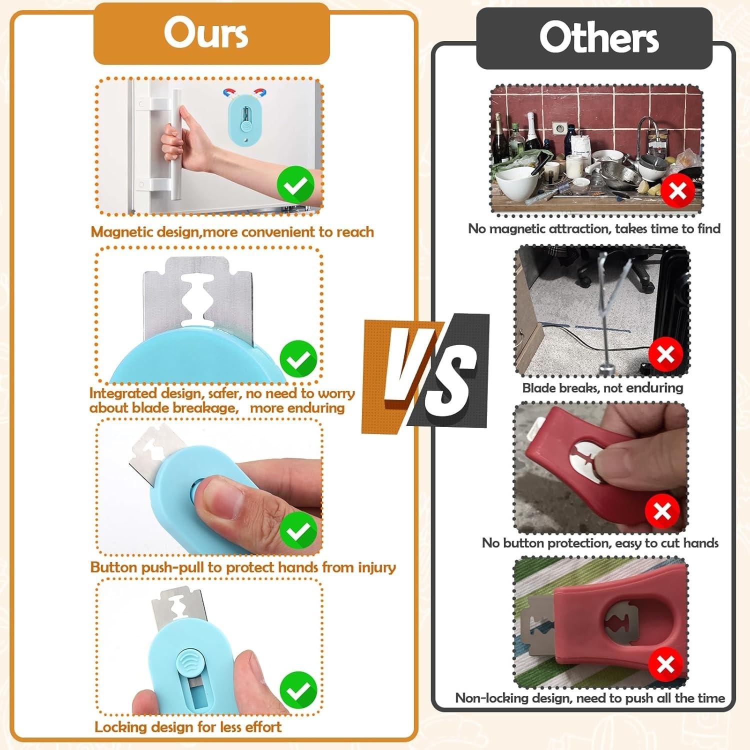 Retractable Bread Scoring Knife with Patterns Booklet – Ultimate Baking Aid