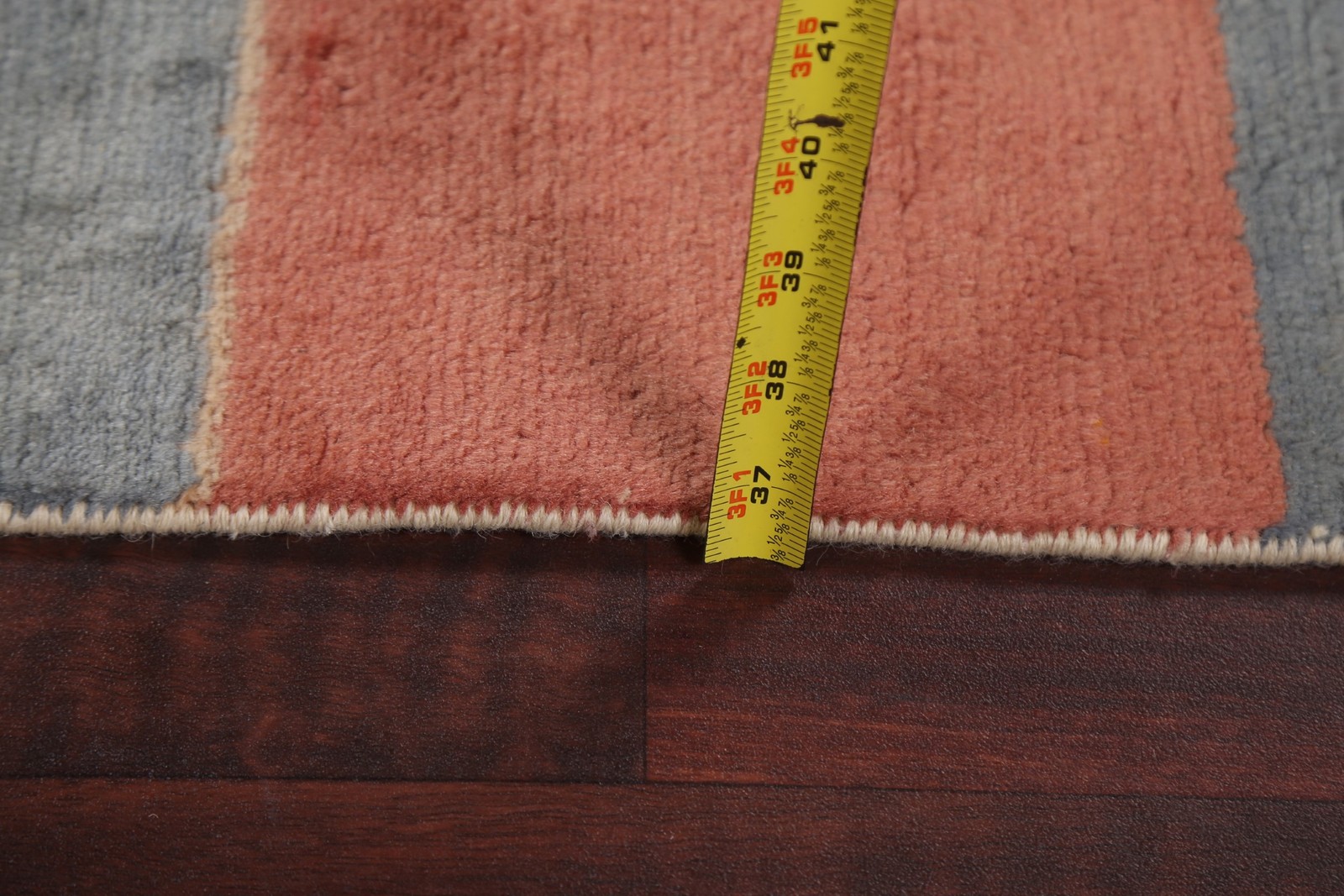 Checkered Oriental Area Rug 4×6 Hand-knotted Wool Modern Style for Any Room