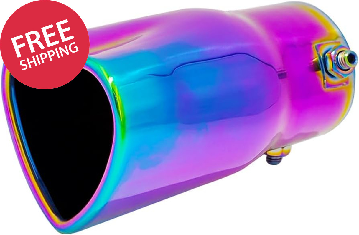 2.5In Inlet Heart Shaped Universal Car Exhaust Tip 1.75 2 2.25In Stainless
