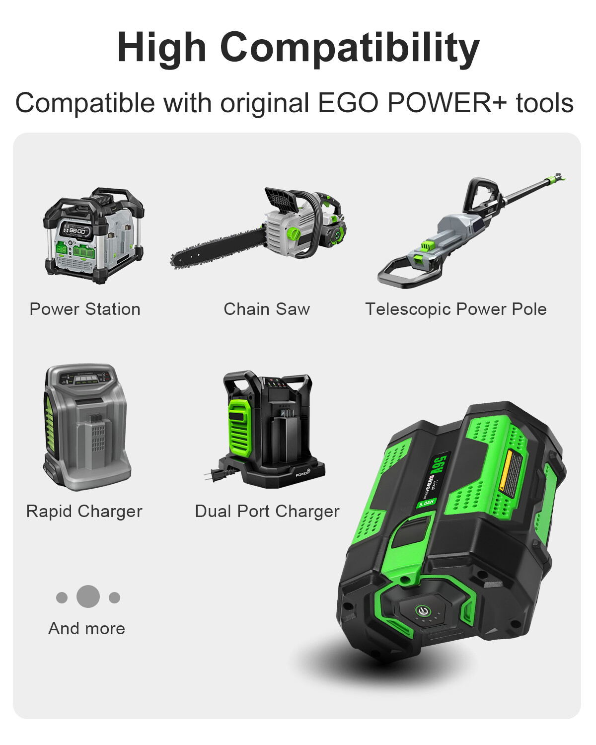 For Genuine EGO 56V 5.0Ah Battery BA5600T BA2240 BA2800T All 56Volt Tool
